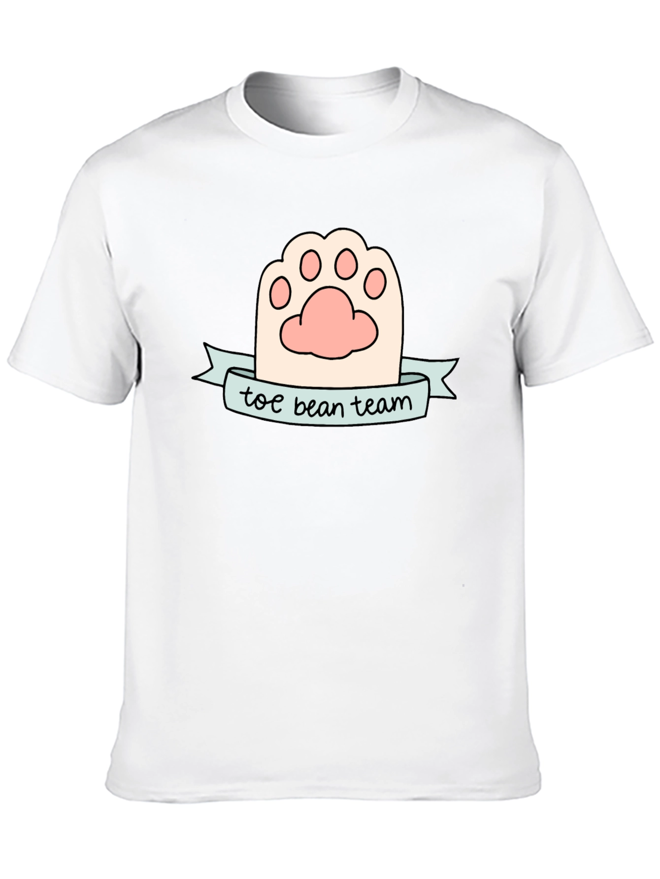 Toe Bean Team Black T-Shirt Cute Cat Paw Tee