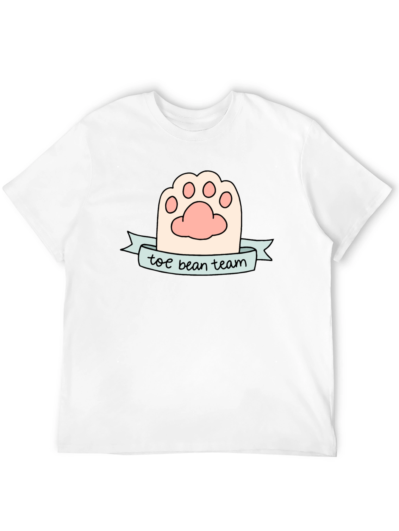 Toe Bean Team Black T-Shirt Cute Cat Paw Tee