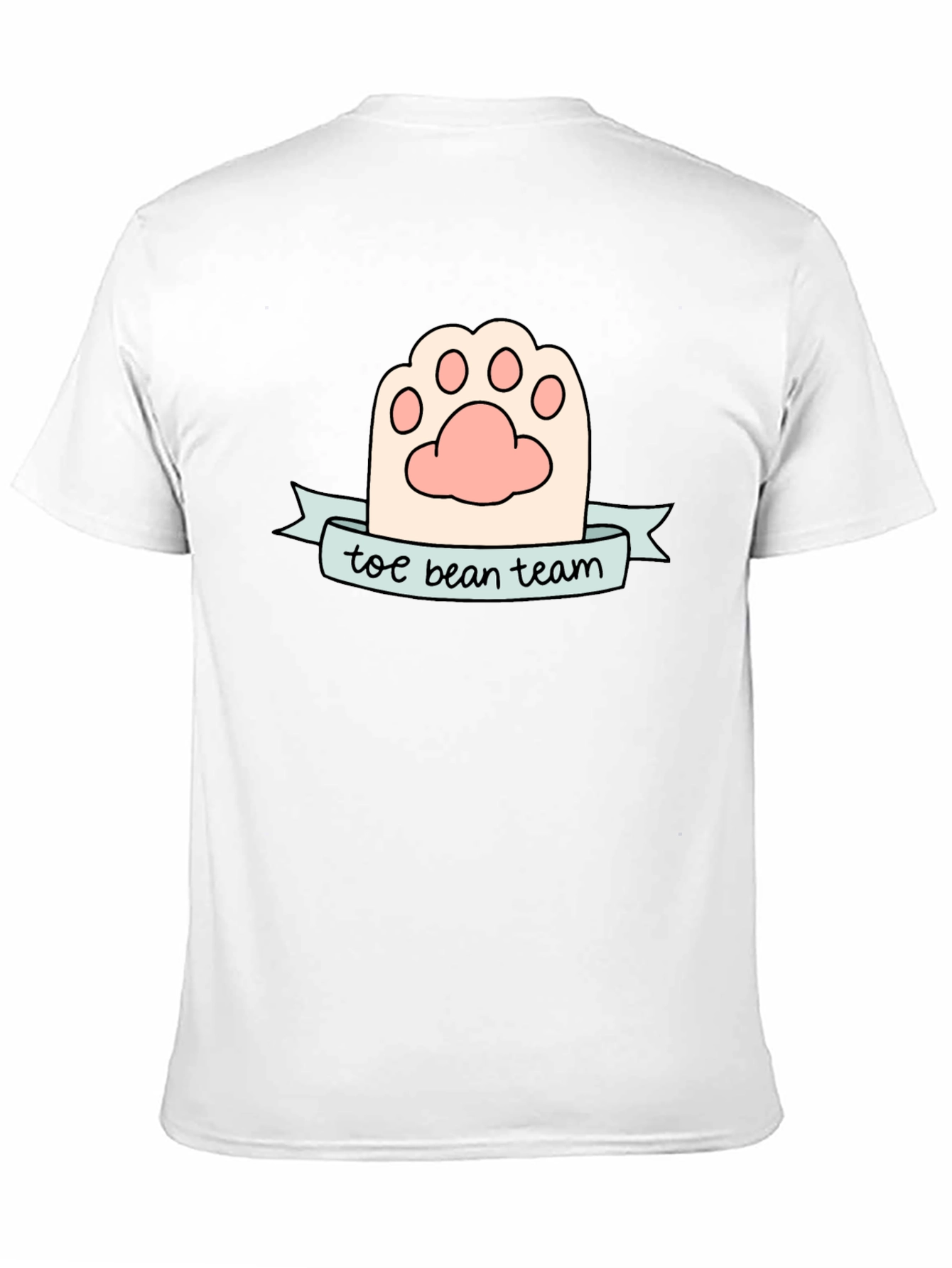Toe Bean Team Black T-Shirt Cute Cat Paw Tee