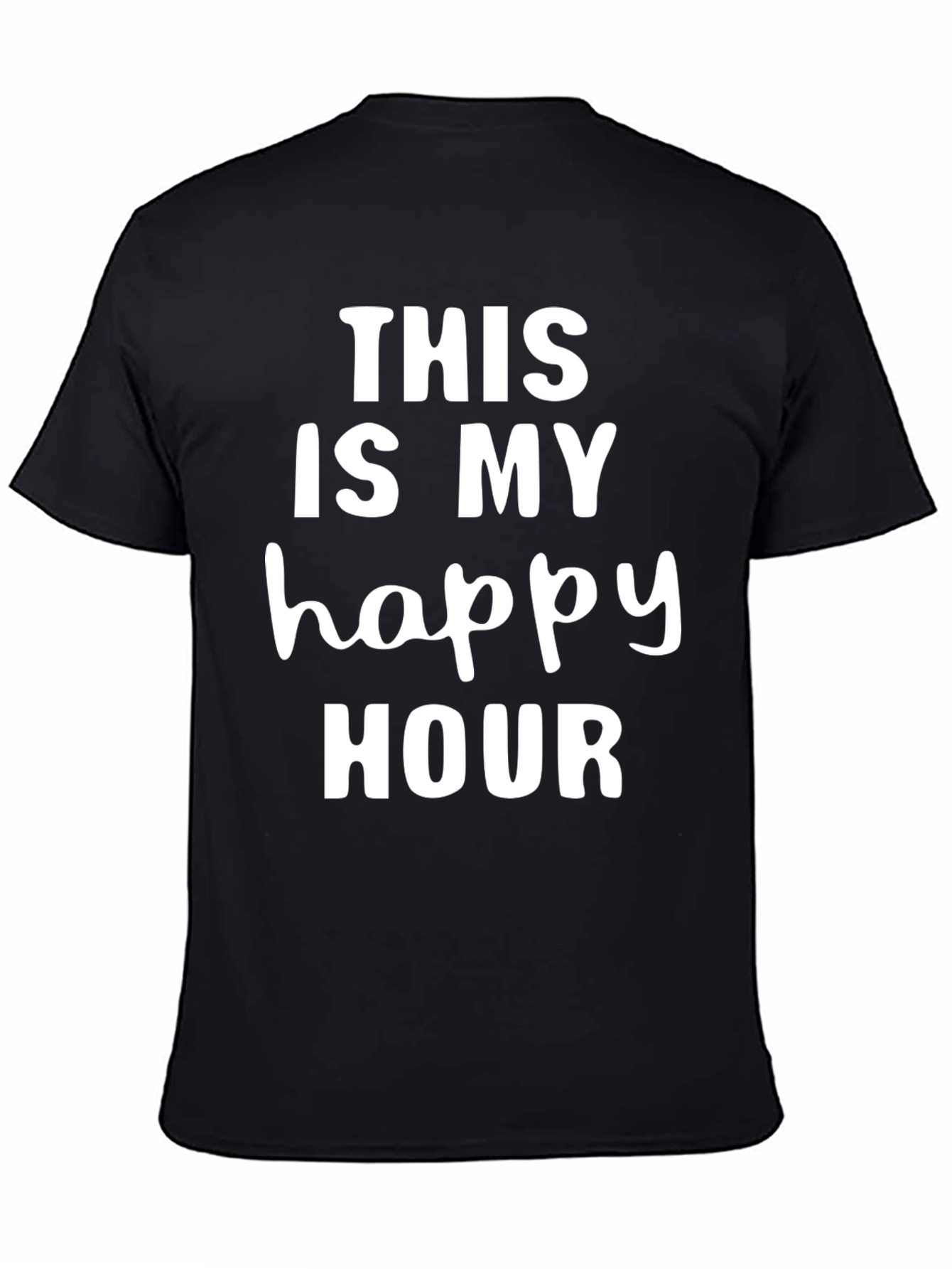 This Is My Happy Hour Graphic Tee - Black