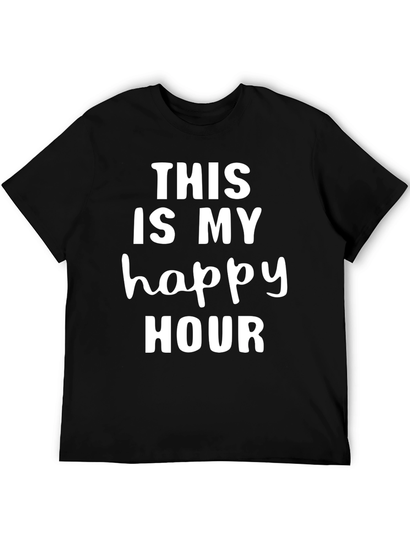This Is My Happy Hour Graphic Tee - Black
