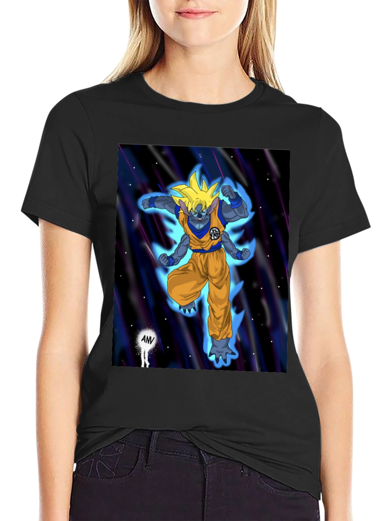 Goku Stitch Fusion Tee