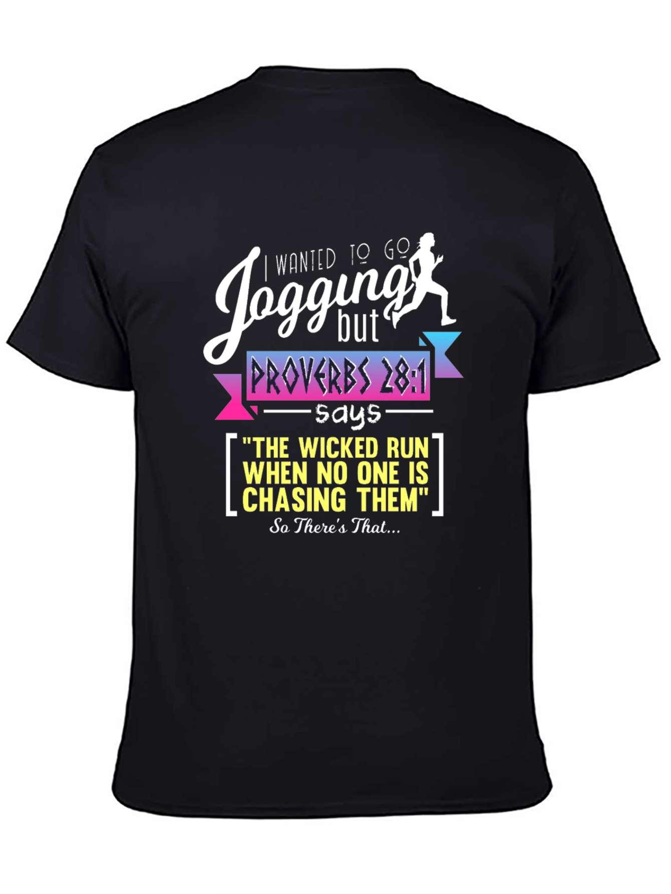 Jogging Proverbs Graphic T-Shirt