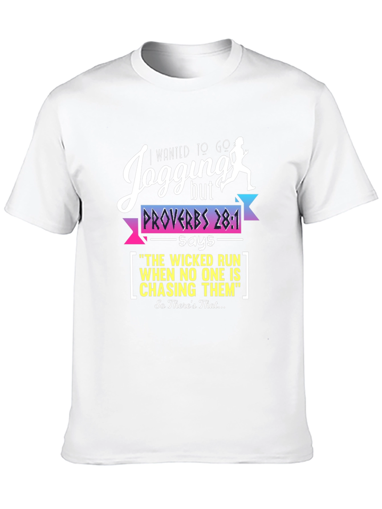 Jogging Proverbs Graphic T-Shirt