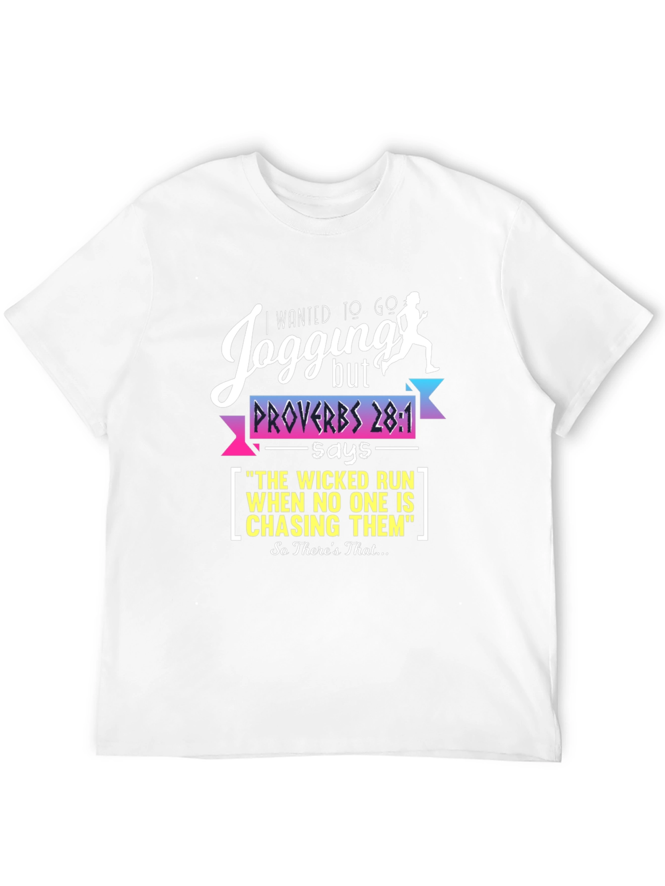 Jogging Proverbs Graphic T-Shirt