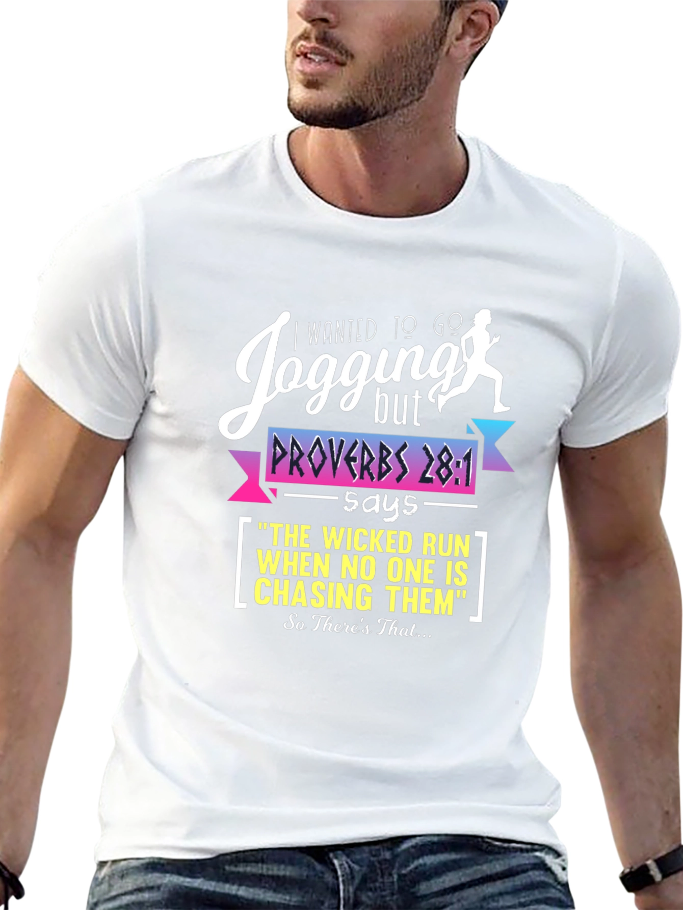 Jogging Proverbs Graphic T-Shirt