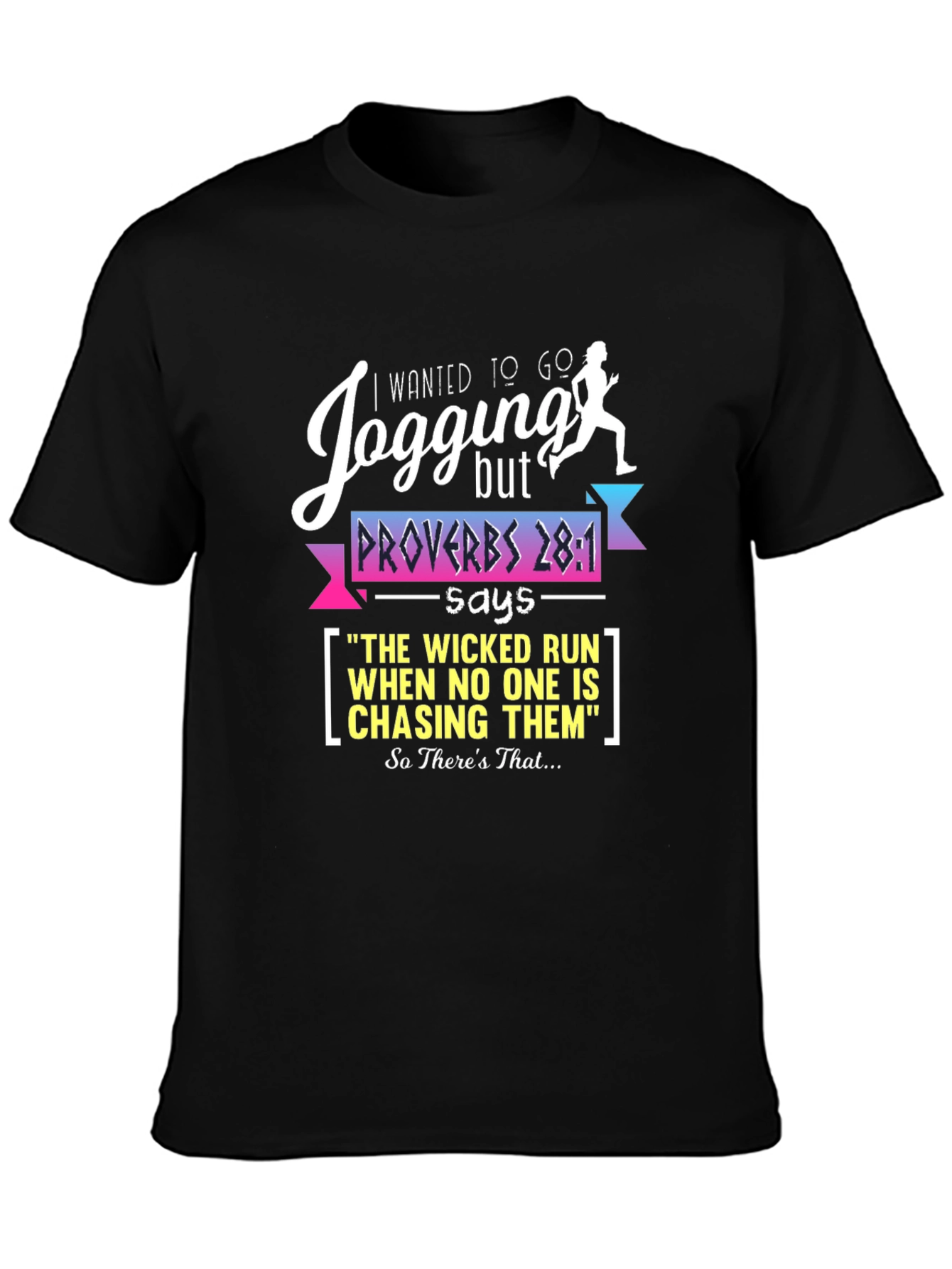 Jogging Proverbs Graphic T-Shirt