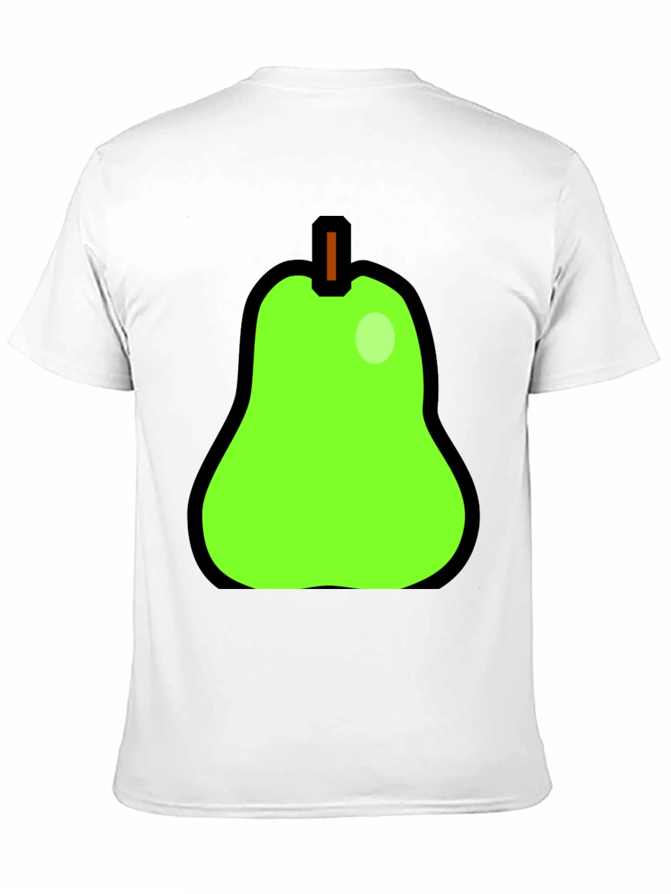 Fun Pear Graphic Print Black T-Shirt