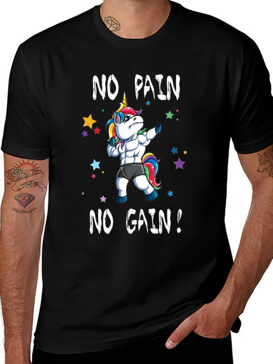 Unicorn Gym T-Shirt - No Pain No Gain