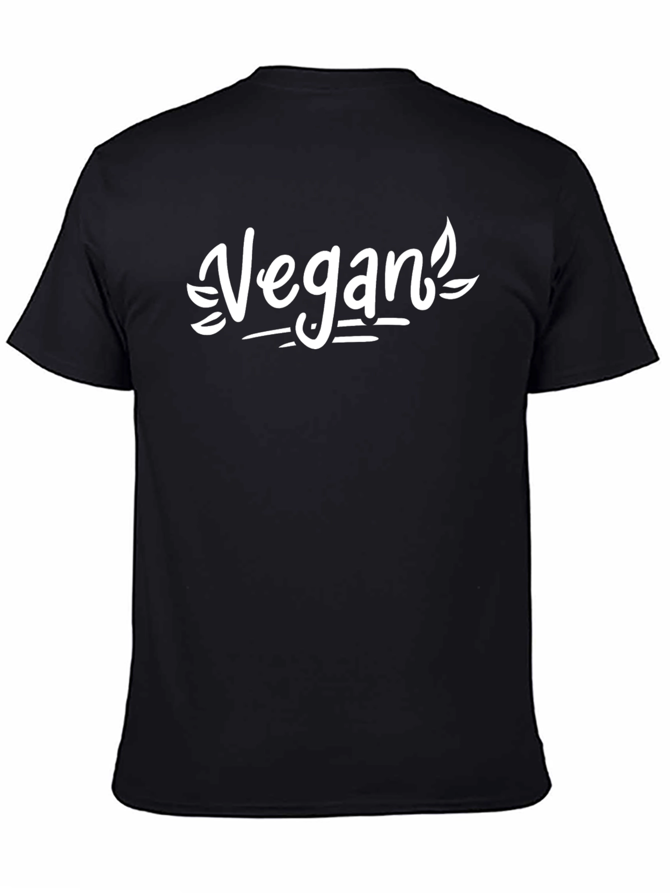 Vegan Graphic Tee - Black Cotton Shirt