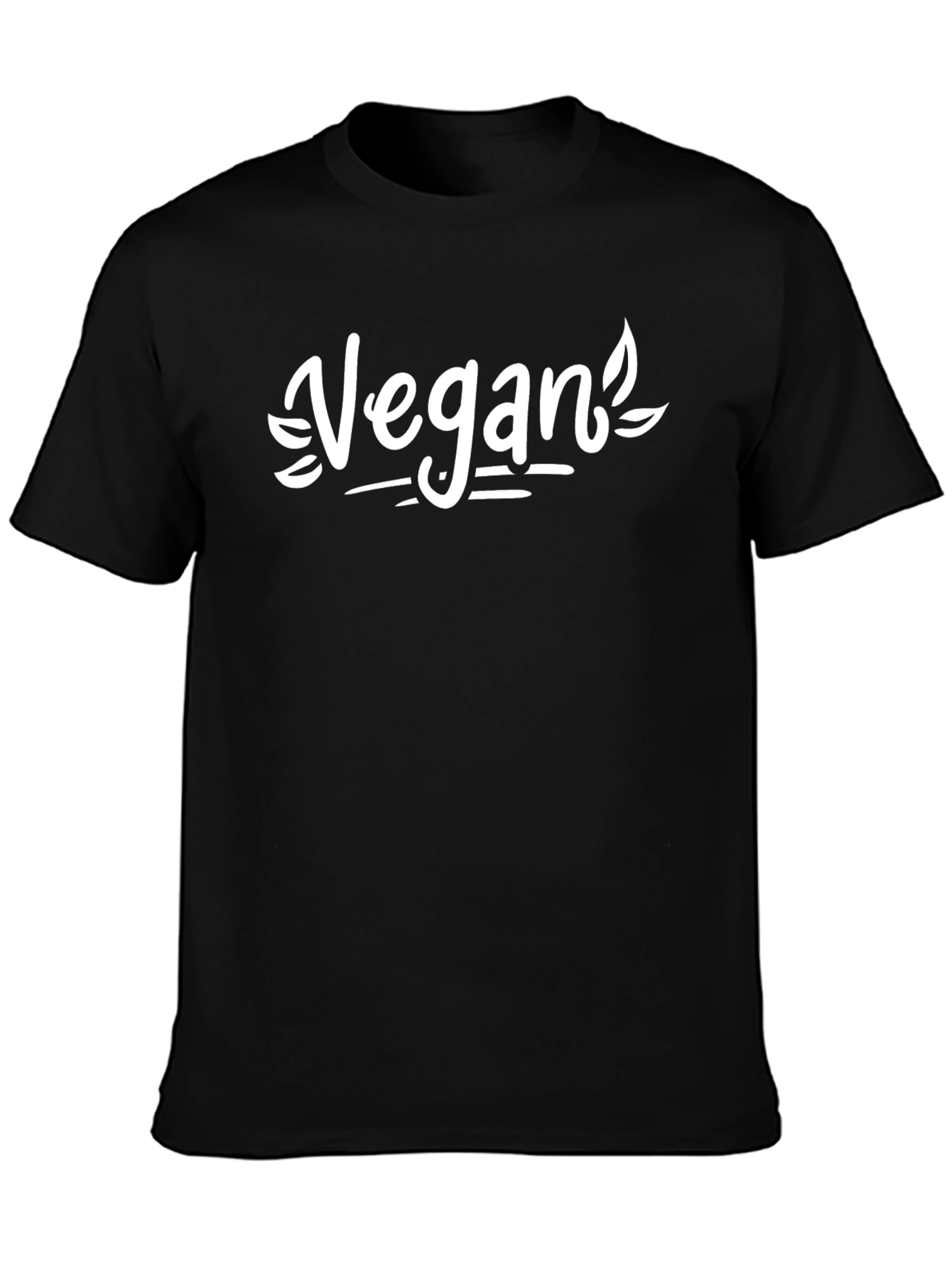 Vegan Graphic Tee - Black Cotton Shirt