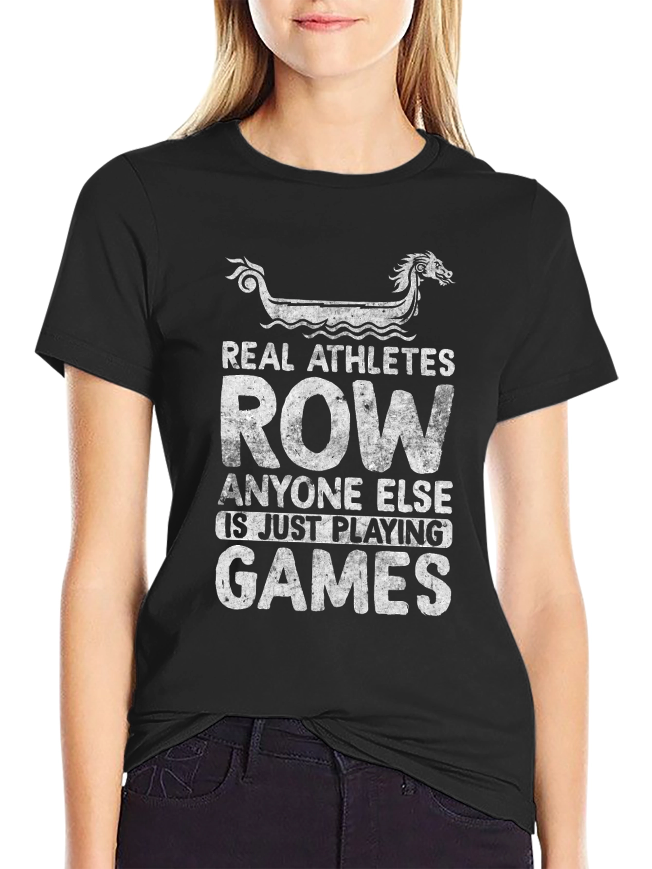 Real Athletes Row T-Shirt - Rowing Graphic Tee