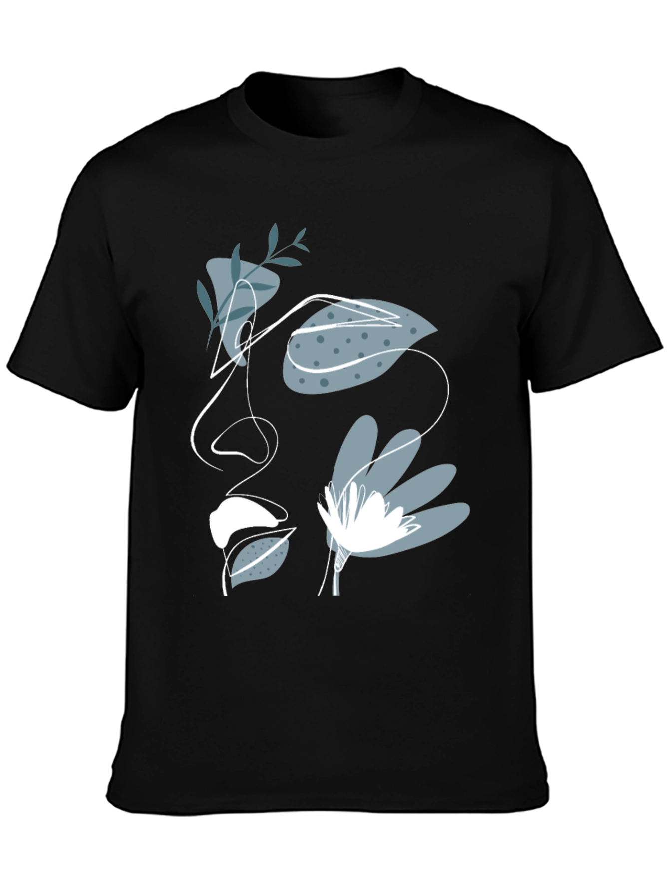 Abstract Face Graphic Tee - Modern Artistic T-Shirt