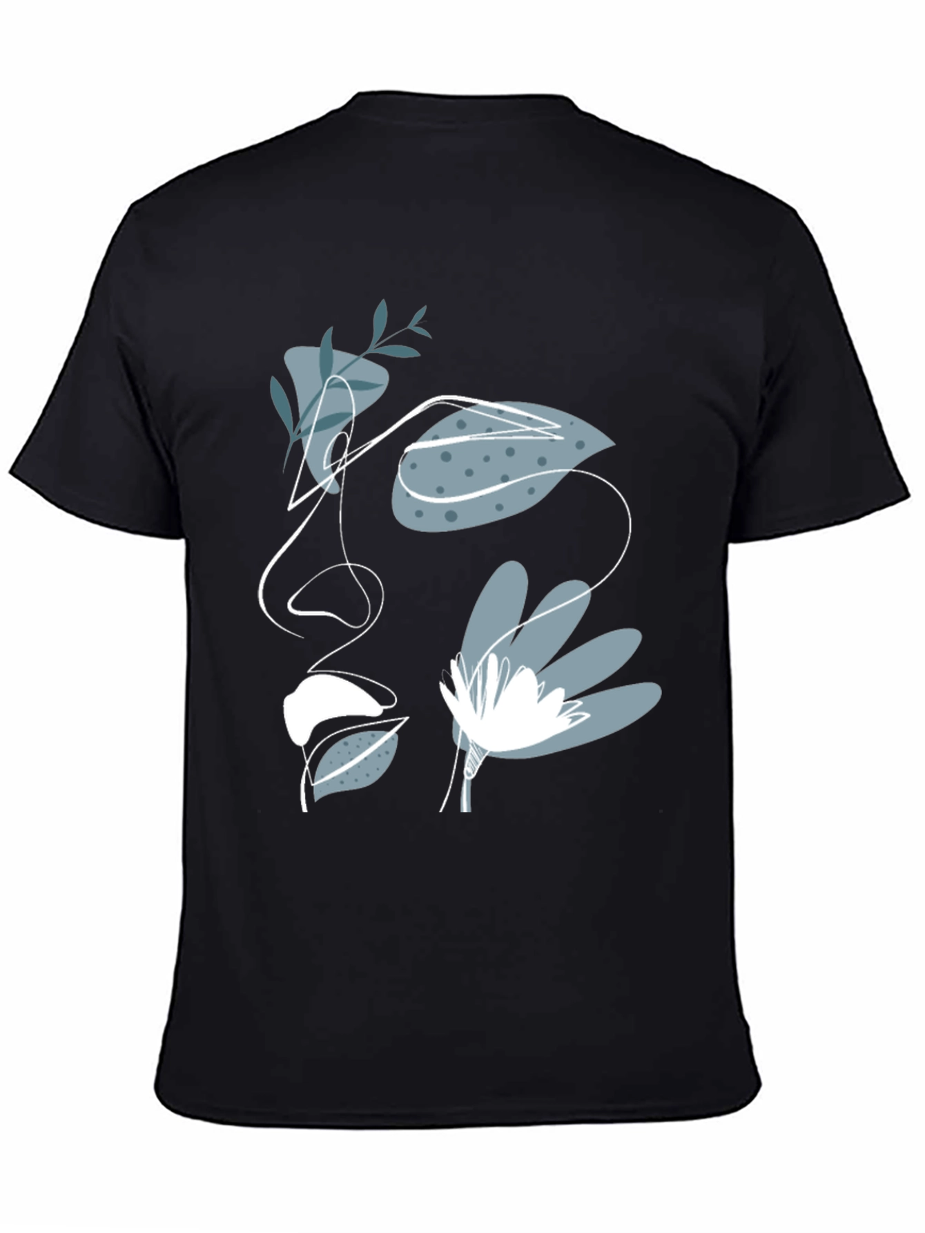 Abstract Face Graphic Tee - Modern Artistic T-Shirt
