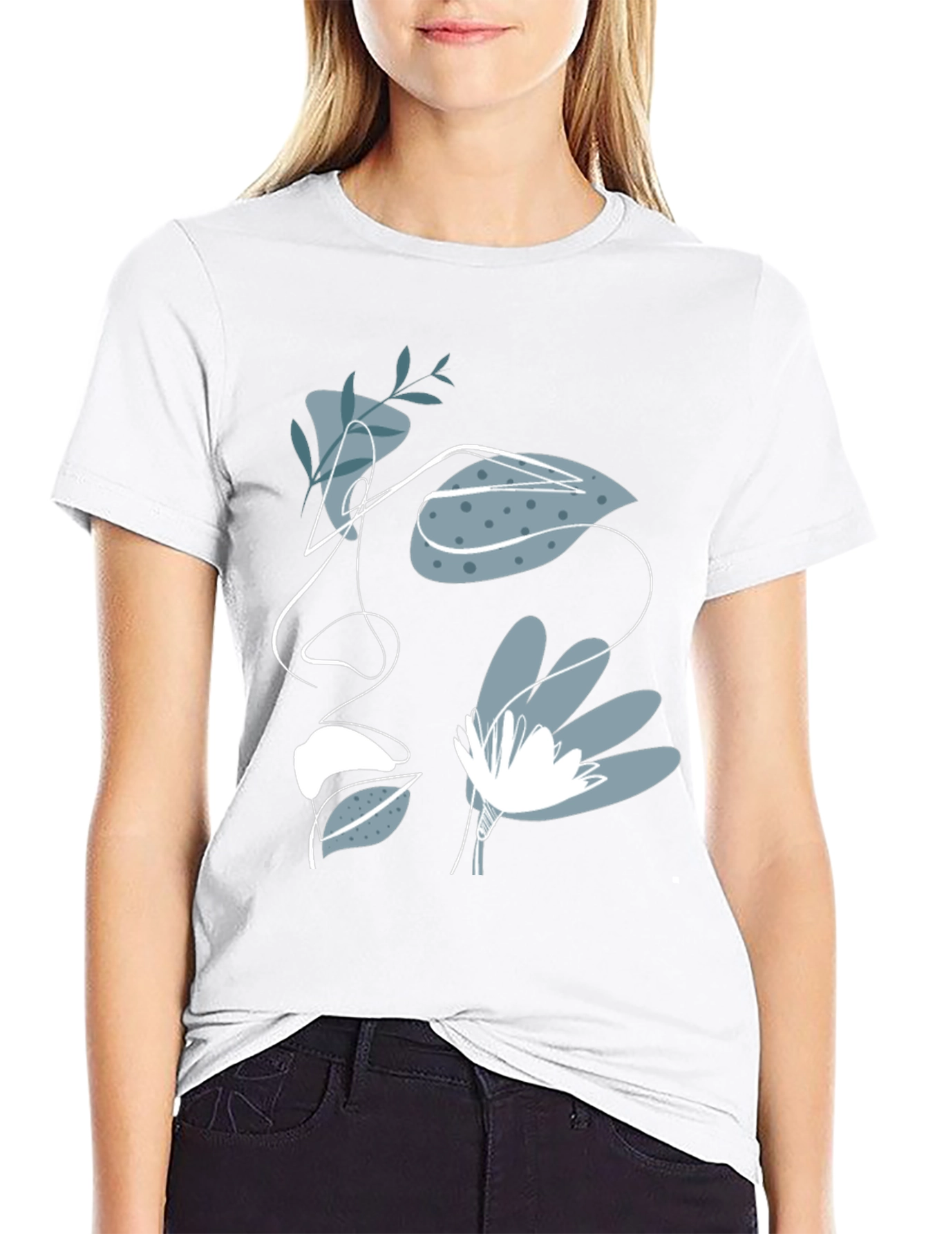 Abstract Face Graphic Tee - Modern Artistic T-Shirt