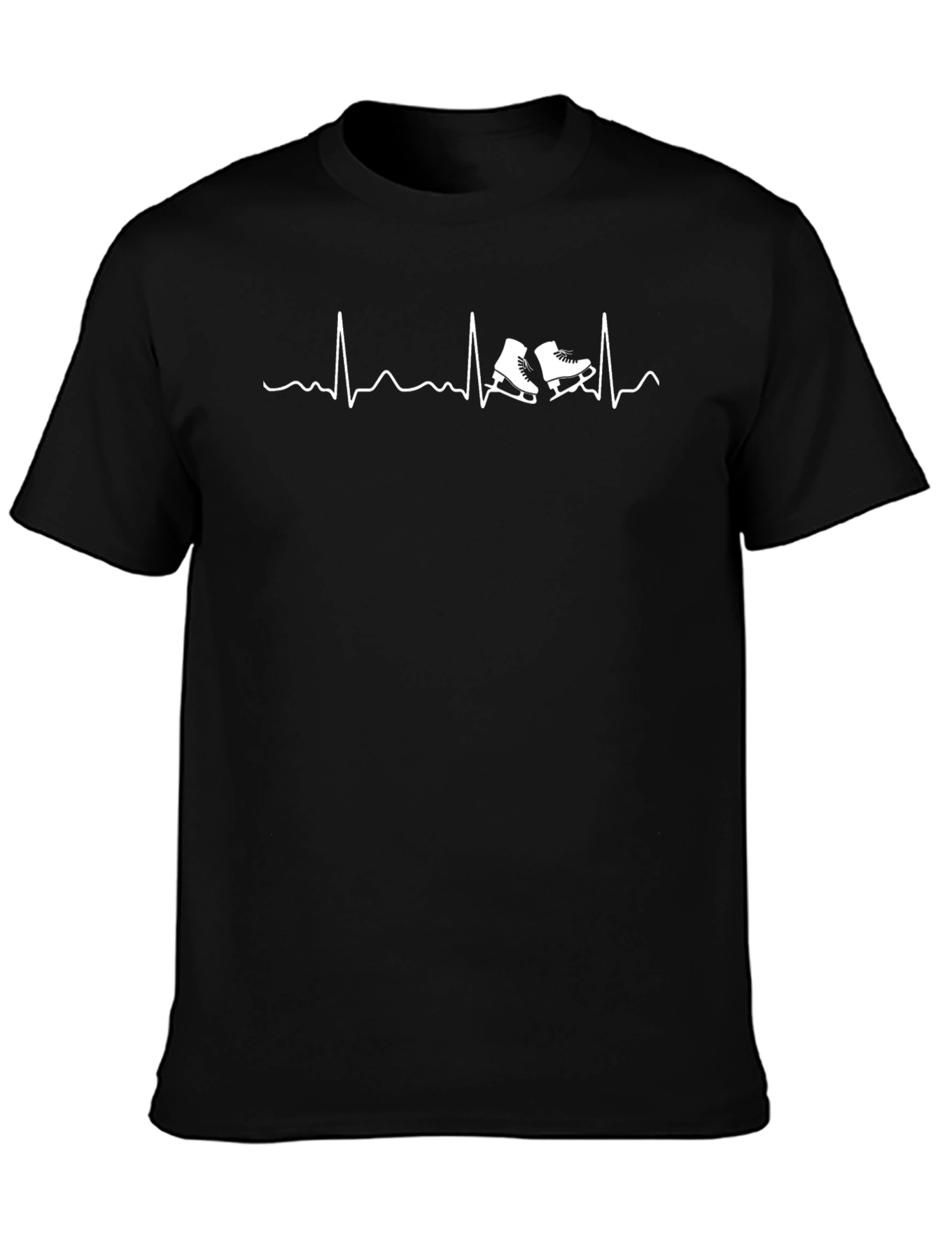 Skate Heartbeat T-Shirt - Ice Skating Love Tee