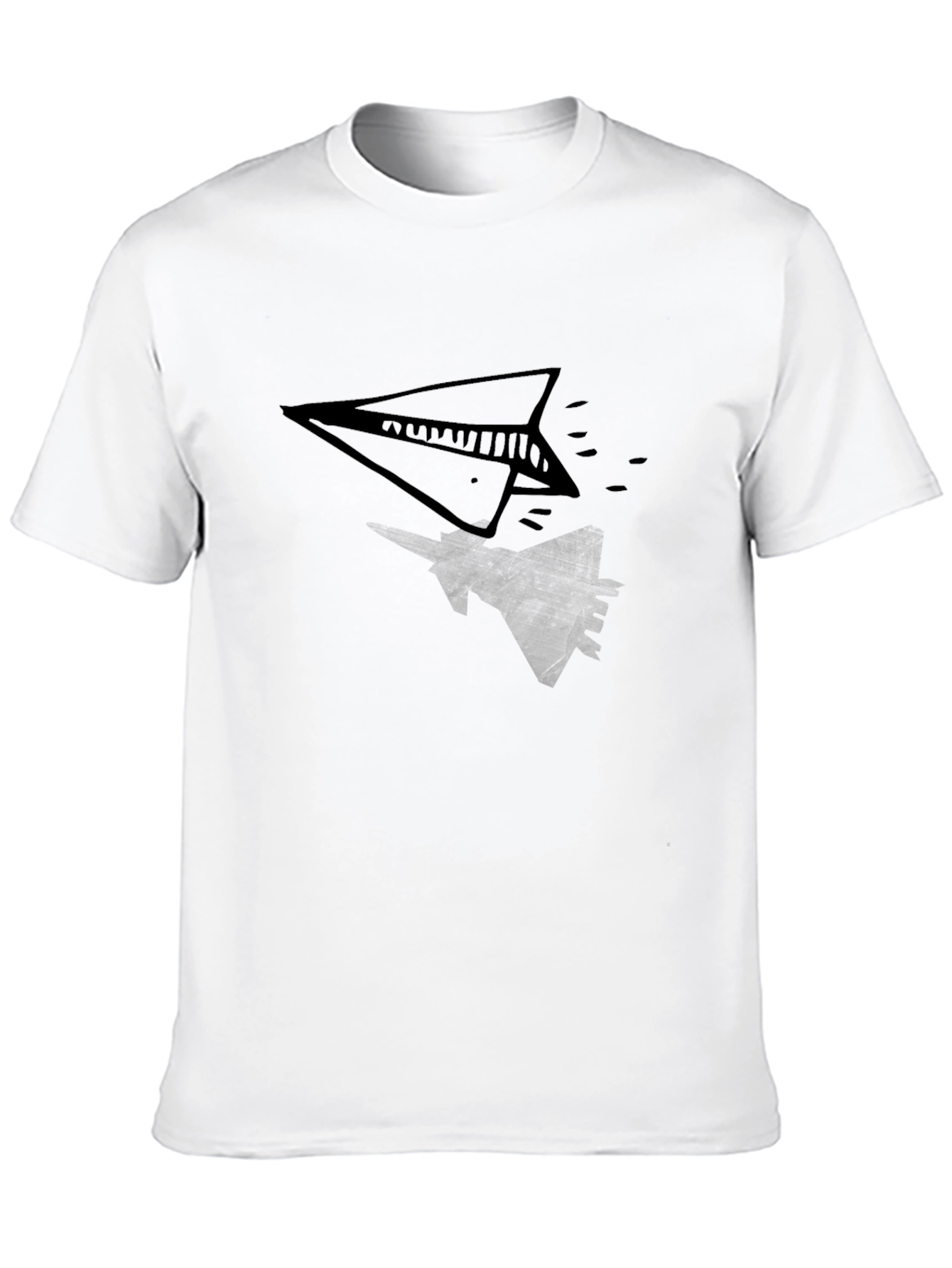 Paper Plane & Fighter Jet Graphic Tee