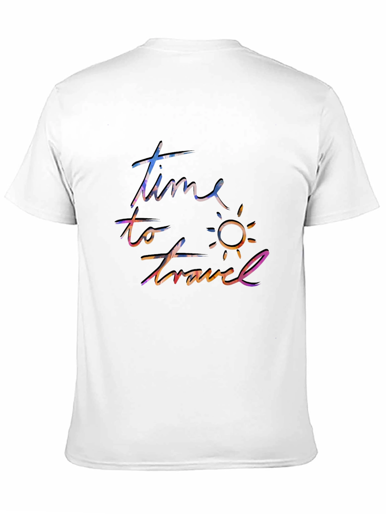 Time to Travel Black Graphic Tee