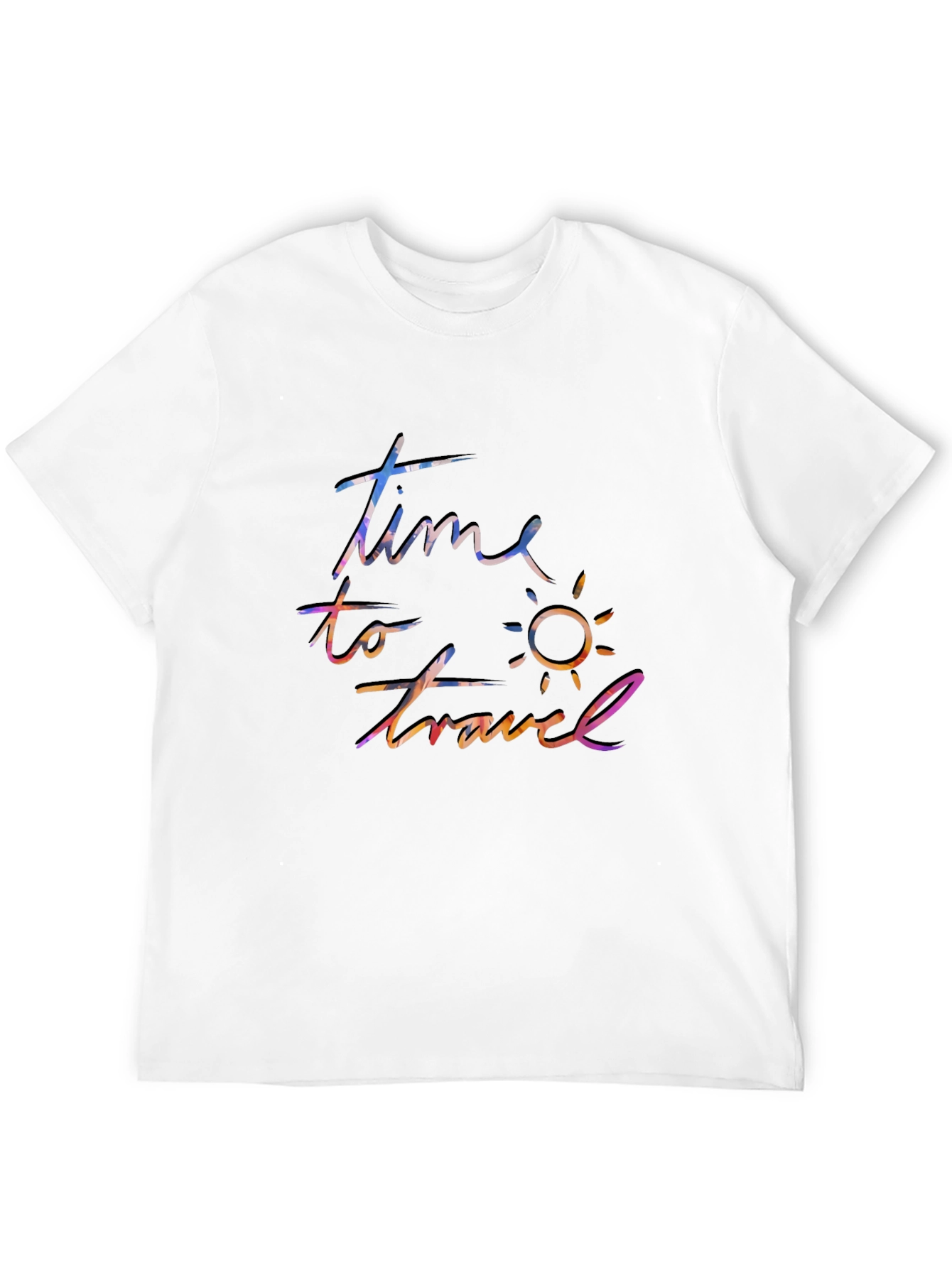 Time to Travel Black Graphic Tee