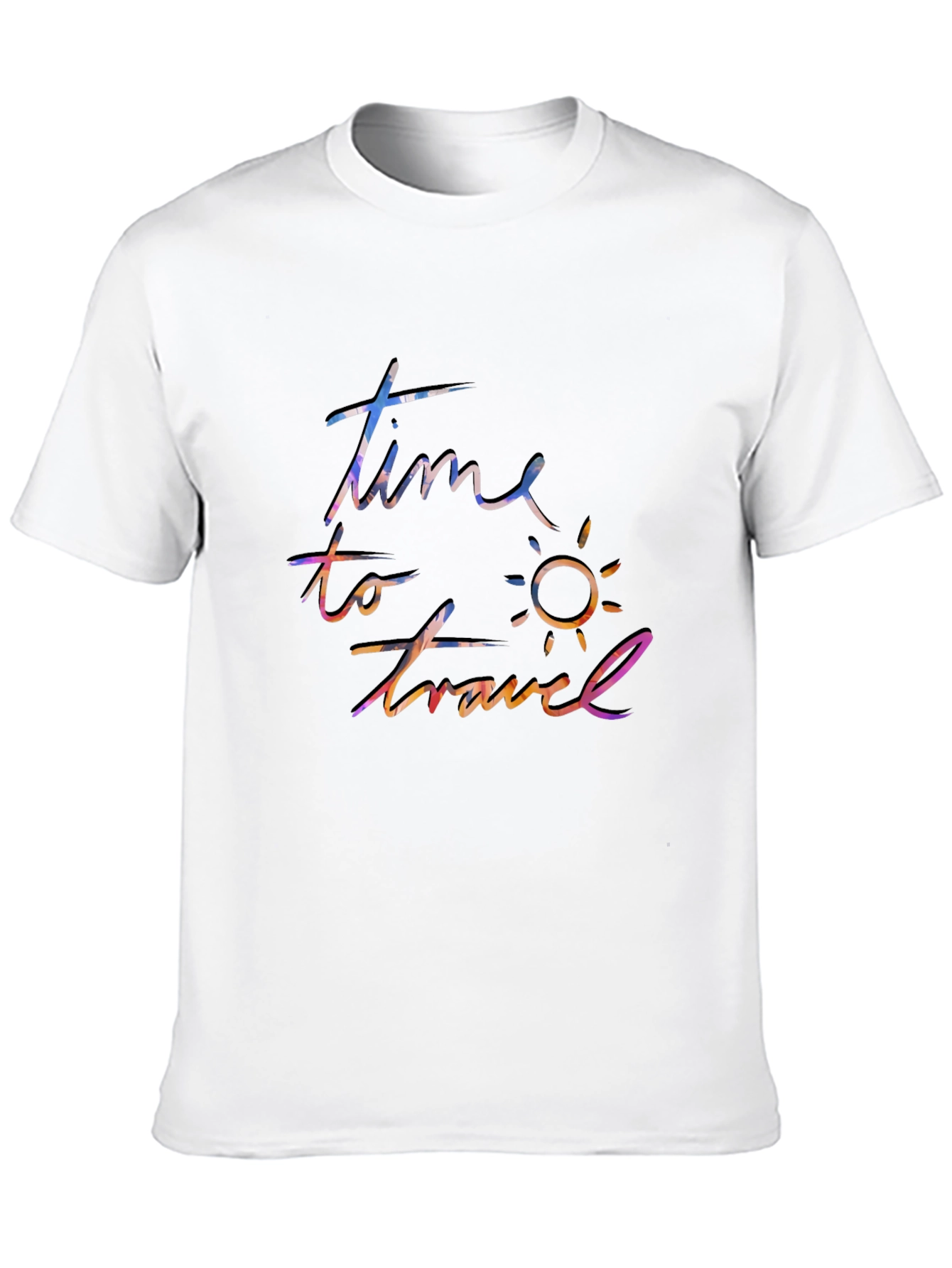 Time to Travel Black Graphic Tee
