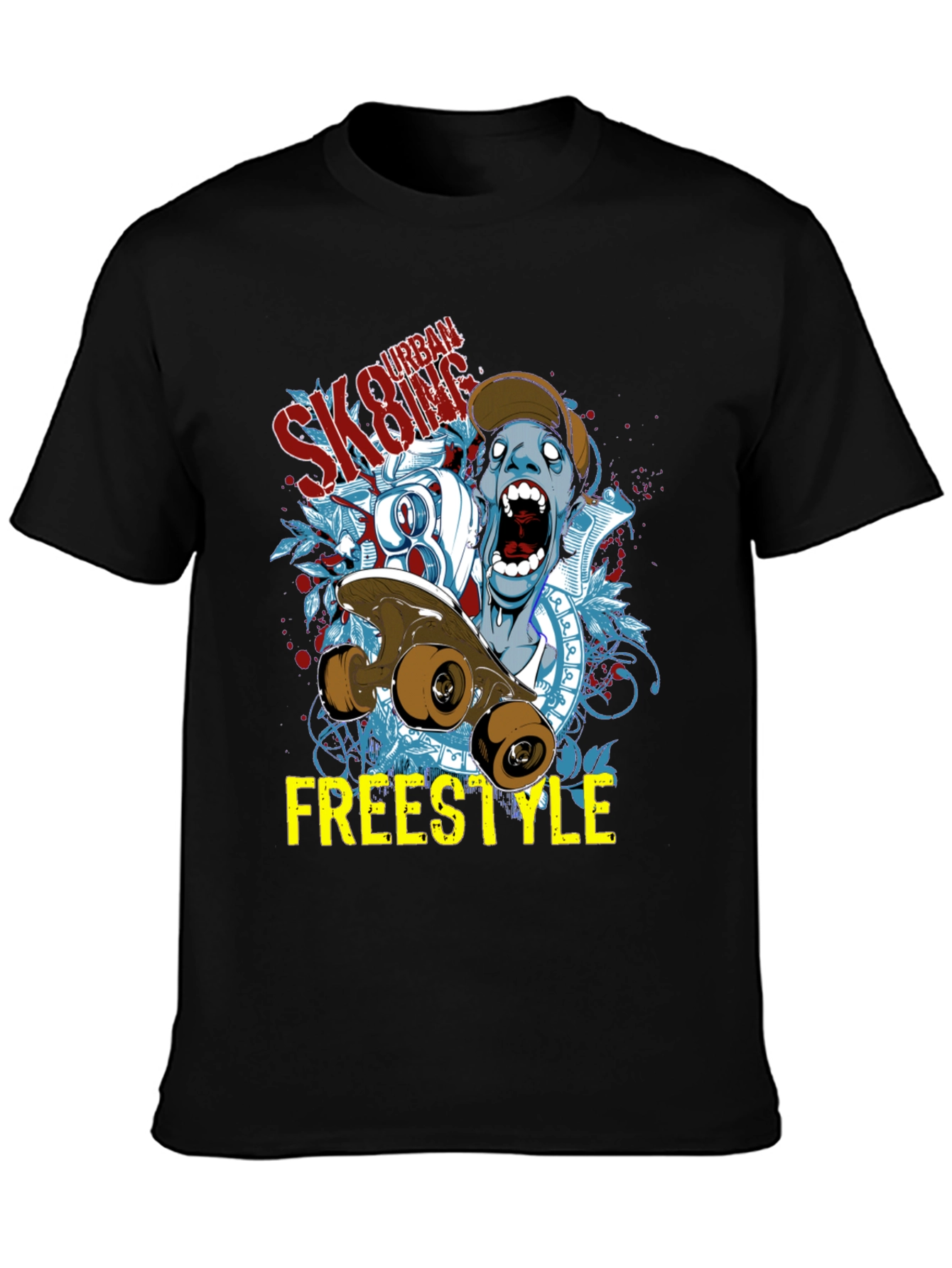 Urban Skateboarding Freestyle Graphic Tee