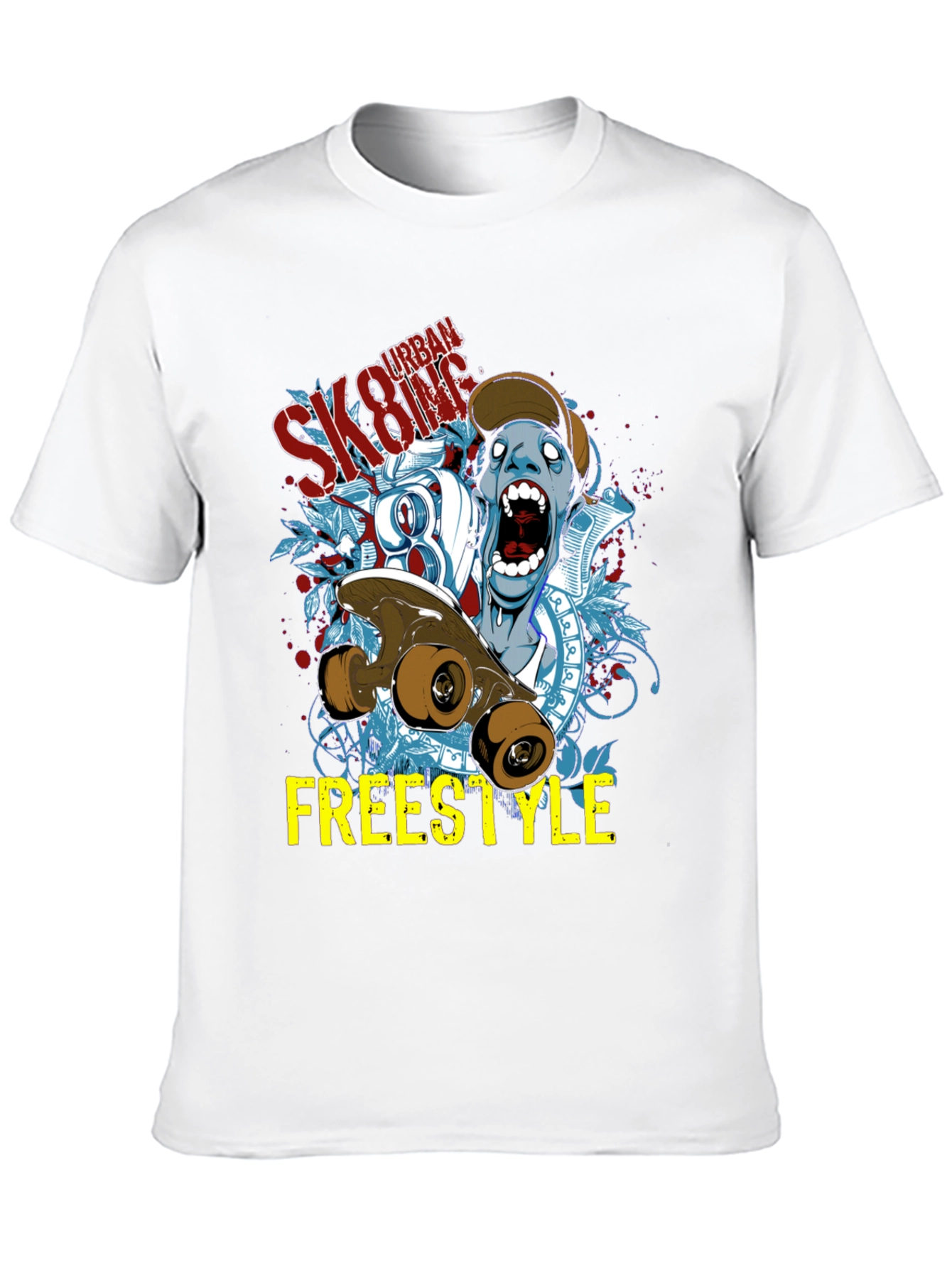 Urban Skateboarding Freestyle Graphic Tee