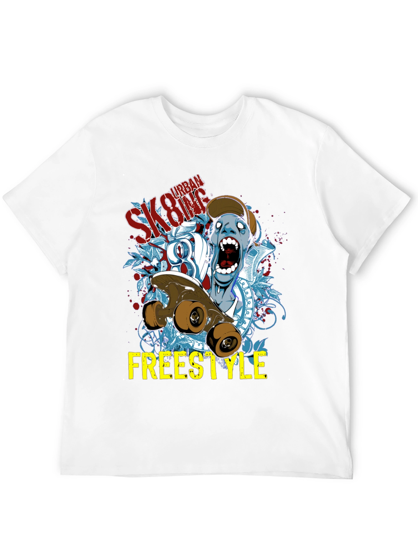 Urban Skateboarding Freestyle Graphic Tee