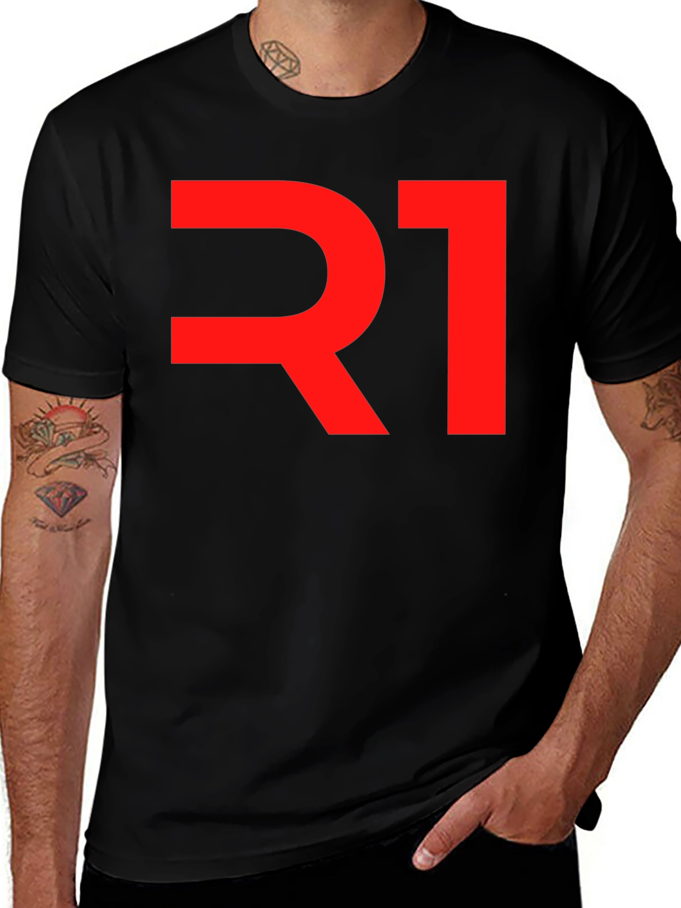 Bold Red R1 Graphic Tee - Stylish Casual Wear