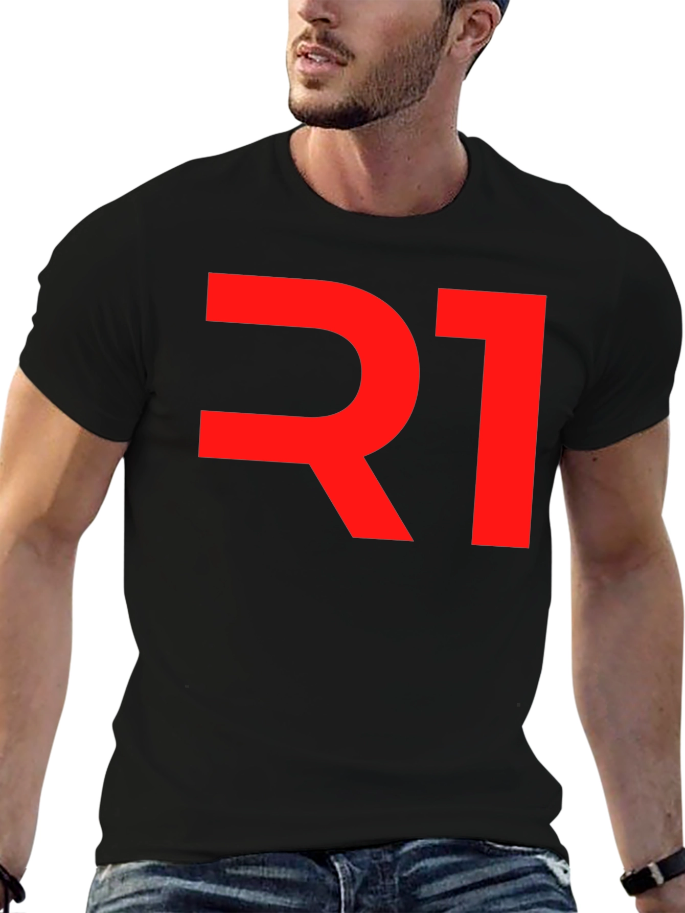 Bold Red R1 Graphic Tee - Stylish Casual Wear