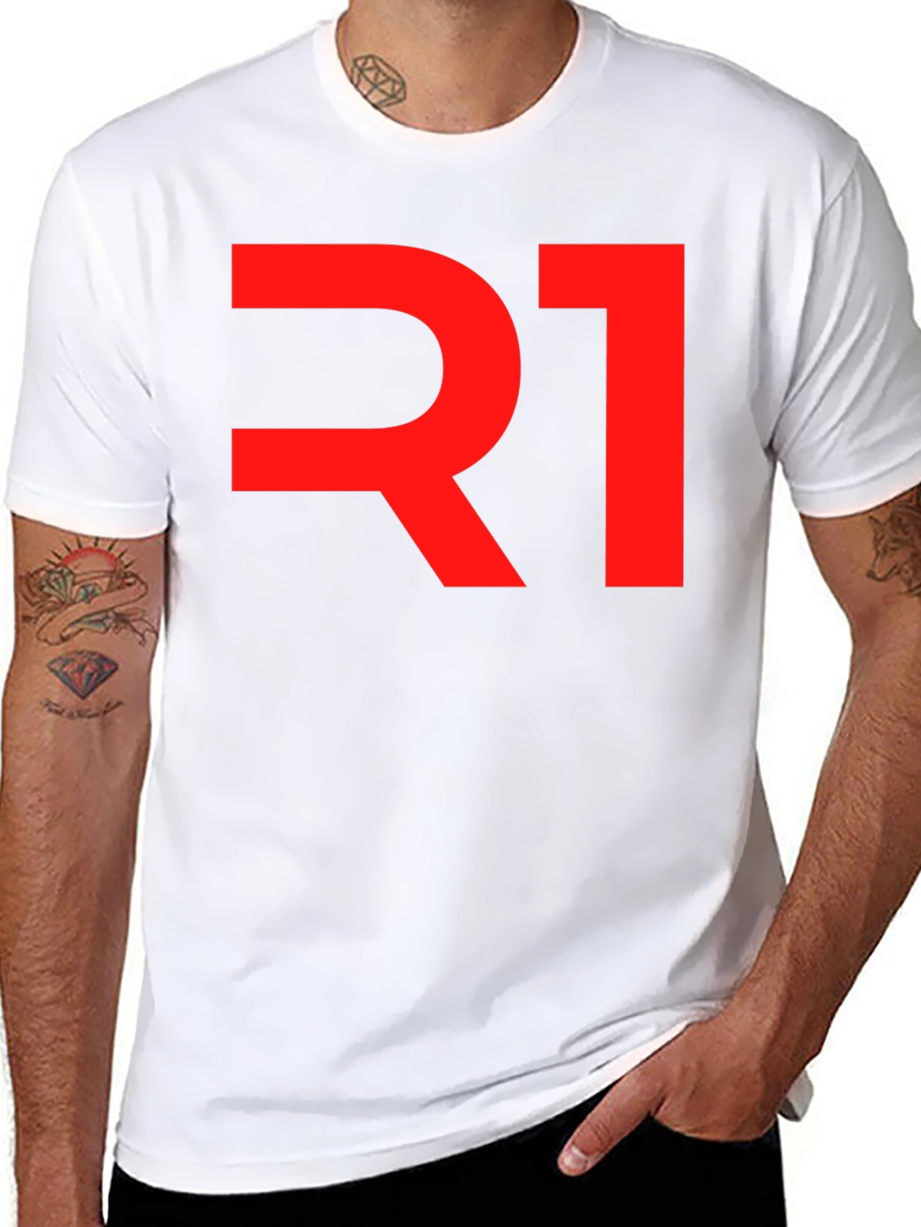 Bold Red R1 Graphic Tee - Stylish Casual Wear