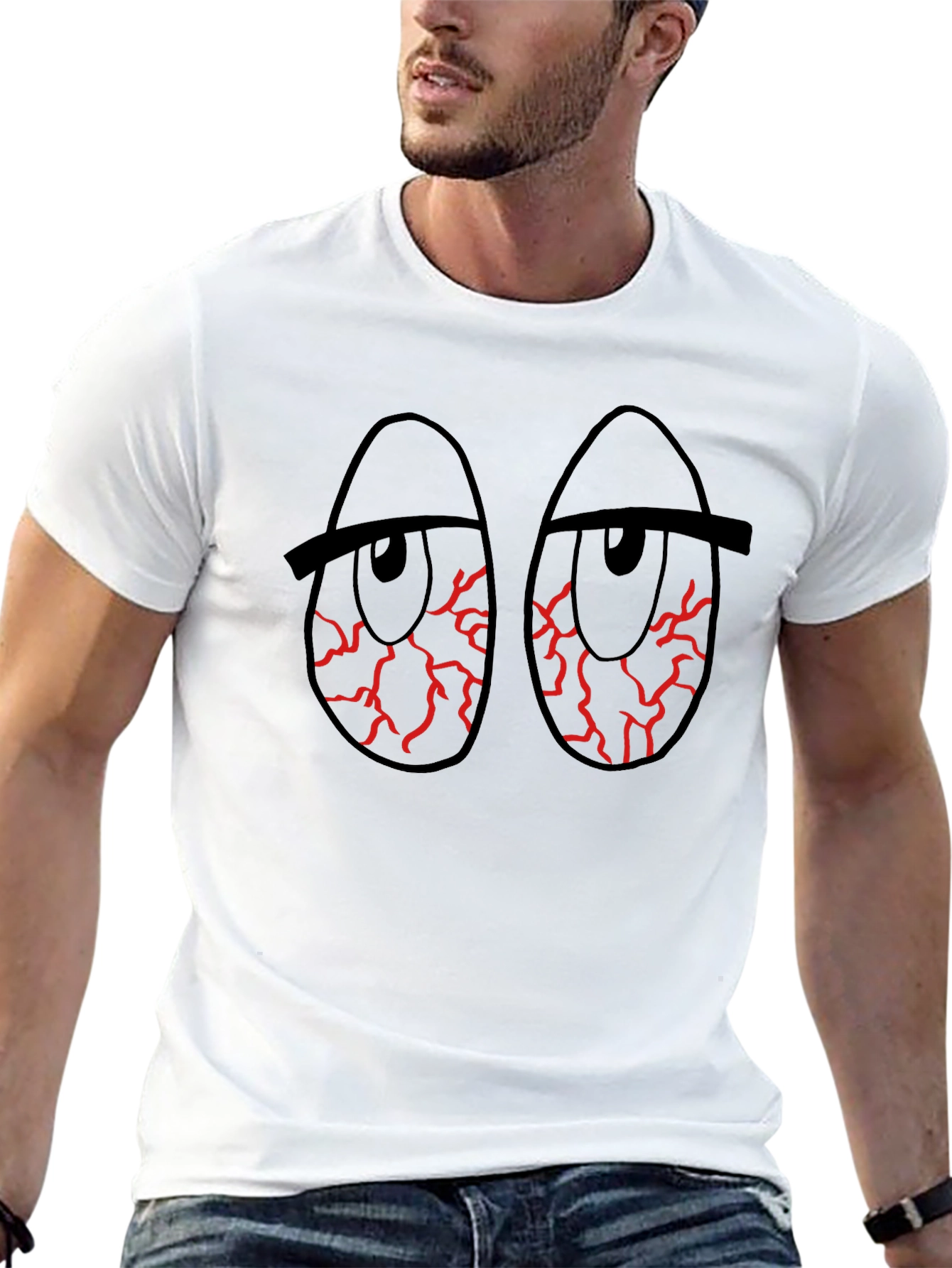Red Eye Graphic Black T-Shirt