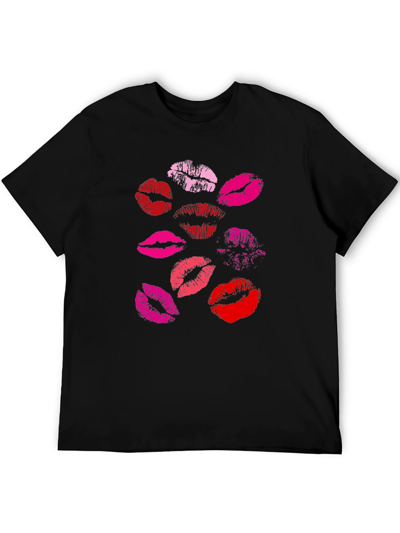 Kiss Print Black T-Shirt
