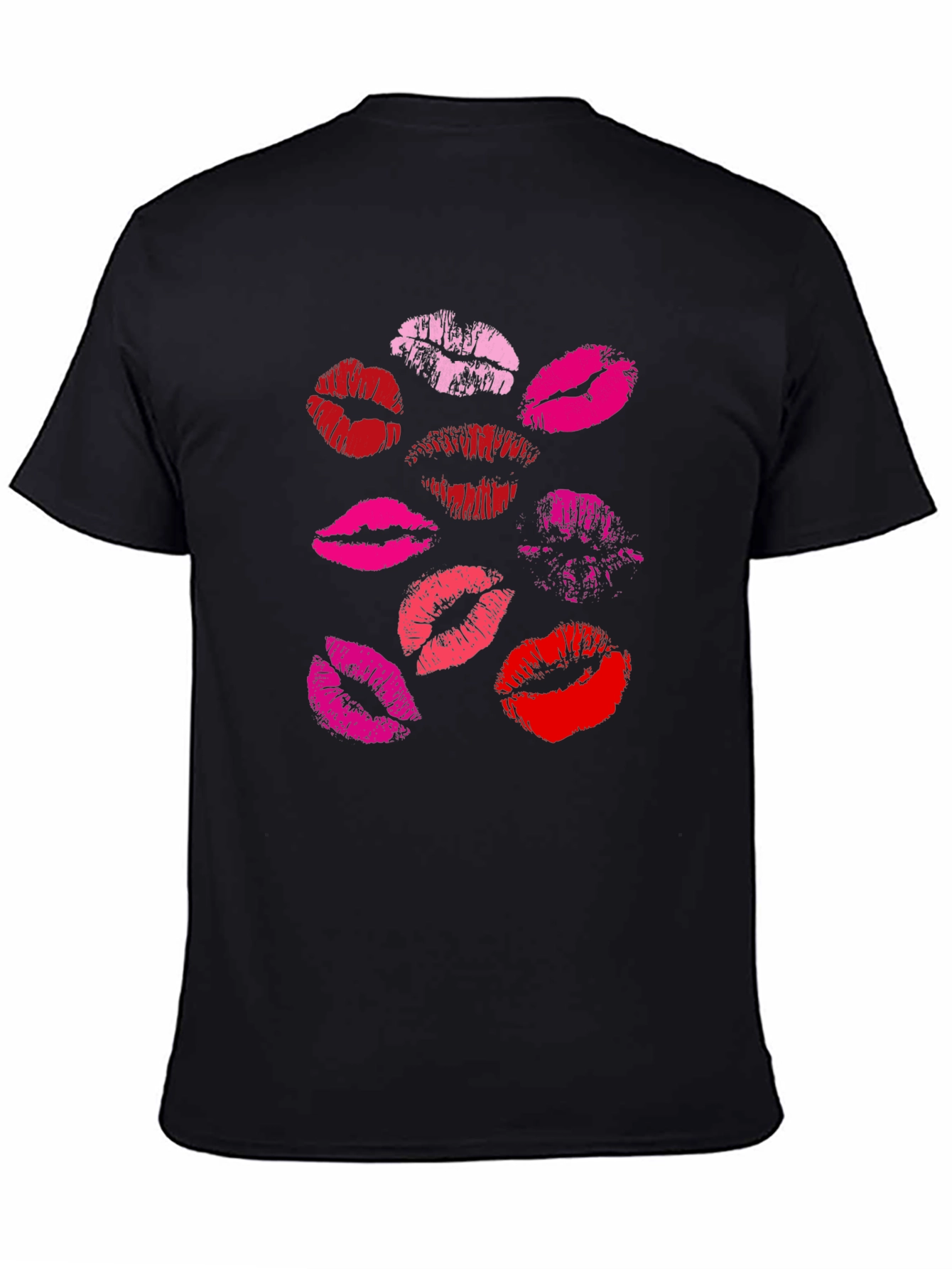 Kiss Print Black T-Shirt