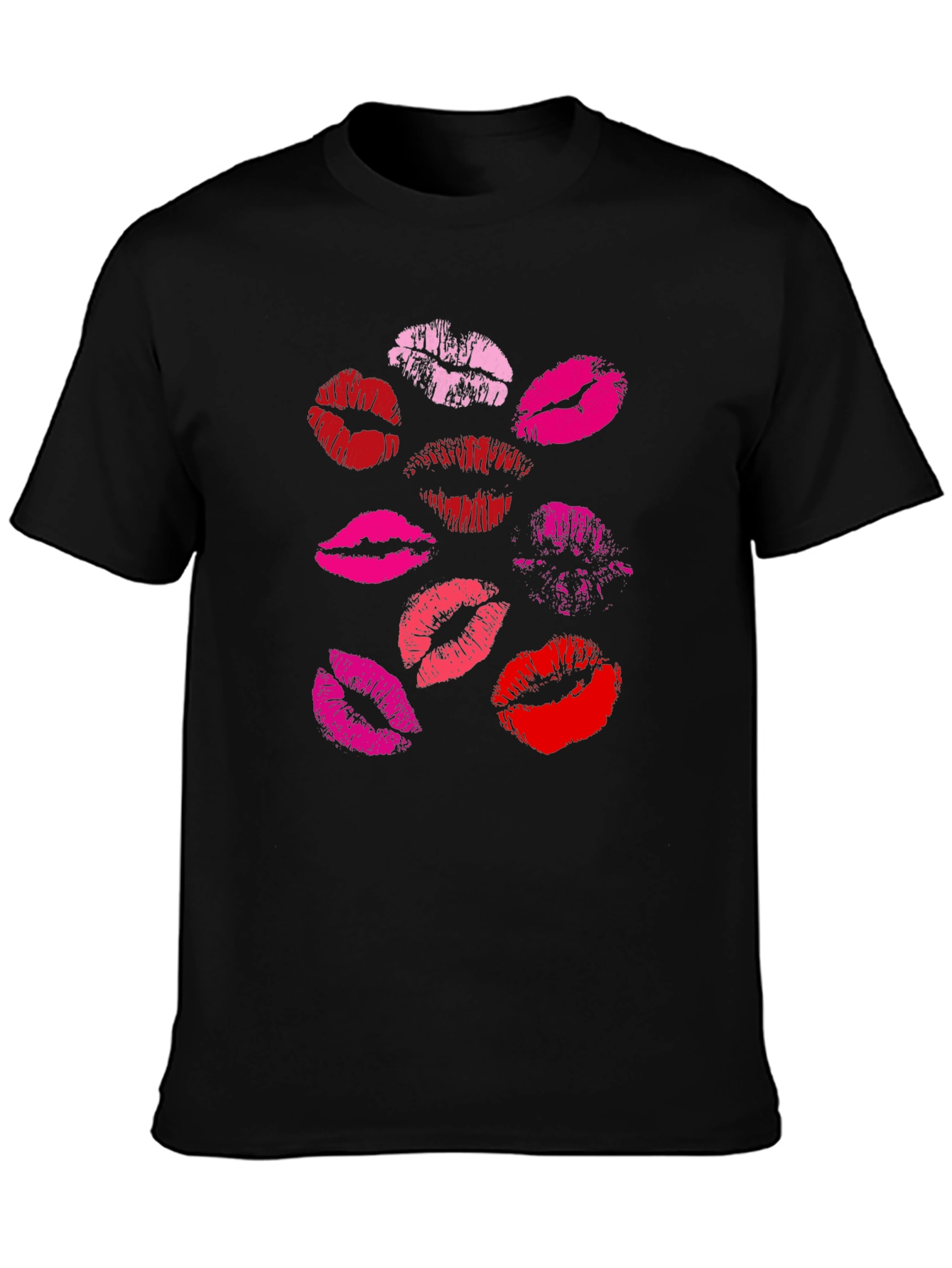 Kiss Print Black T-Shirt