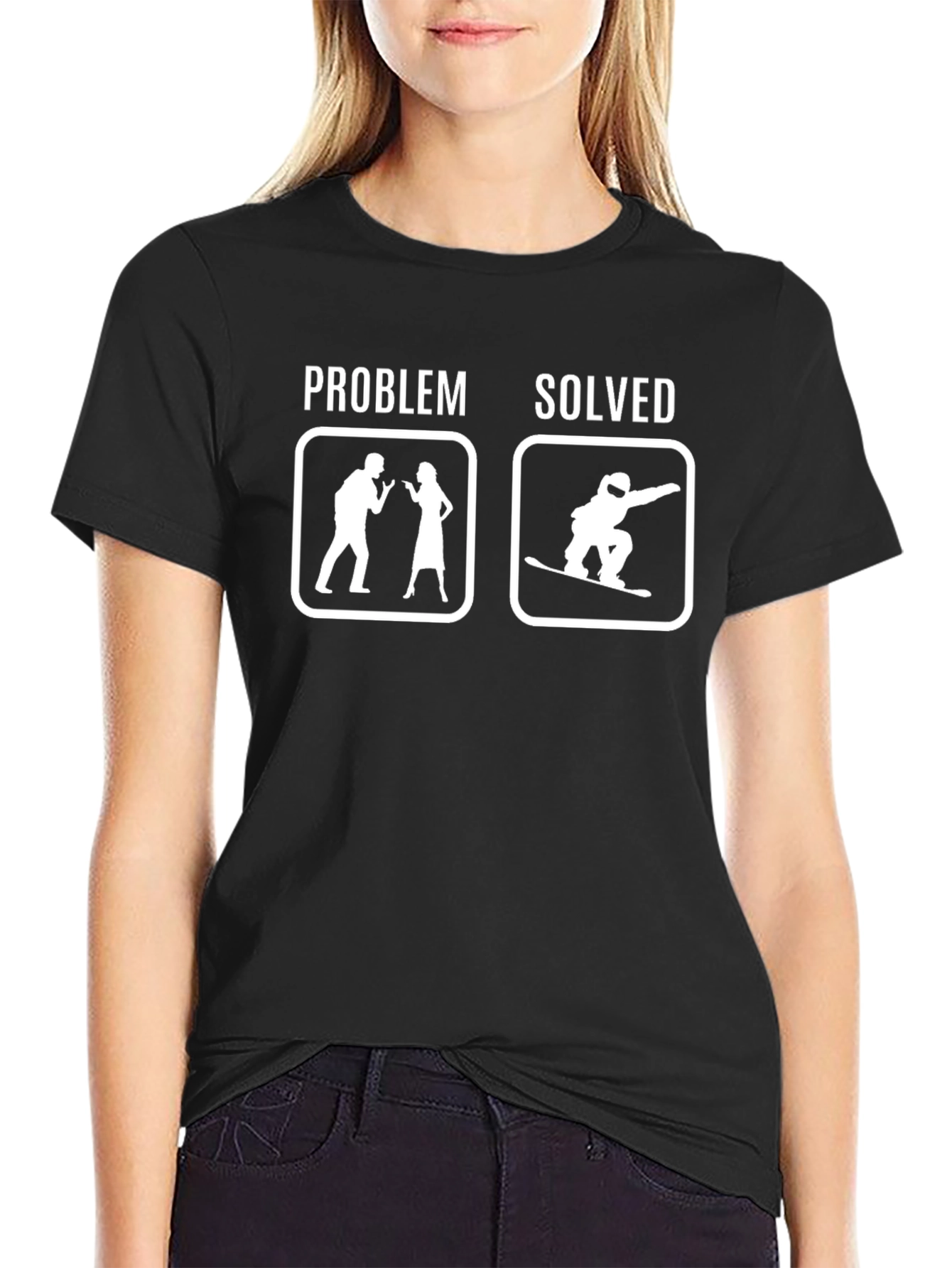 Problem Solved Snowboard T-Shirt