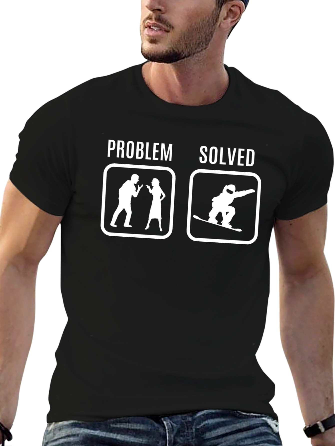 Problem Solved Snowboard T-Shirt
