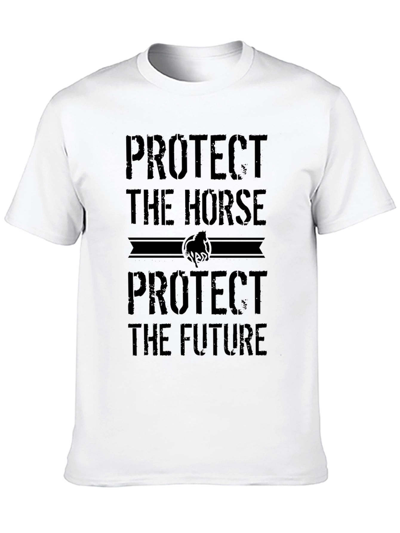 Protect the Horse T-Shirt: Unisex Black Tee