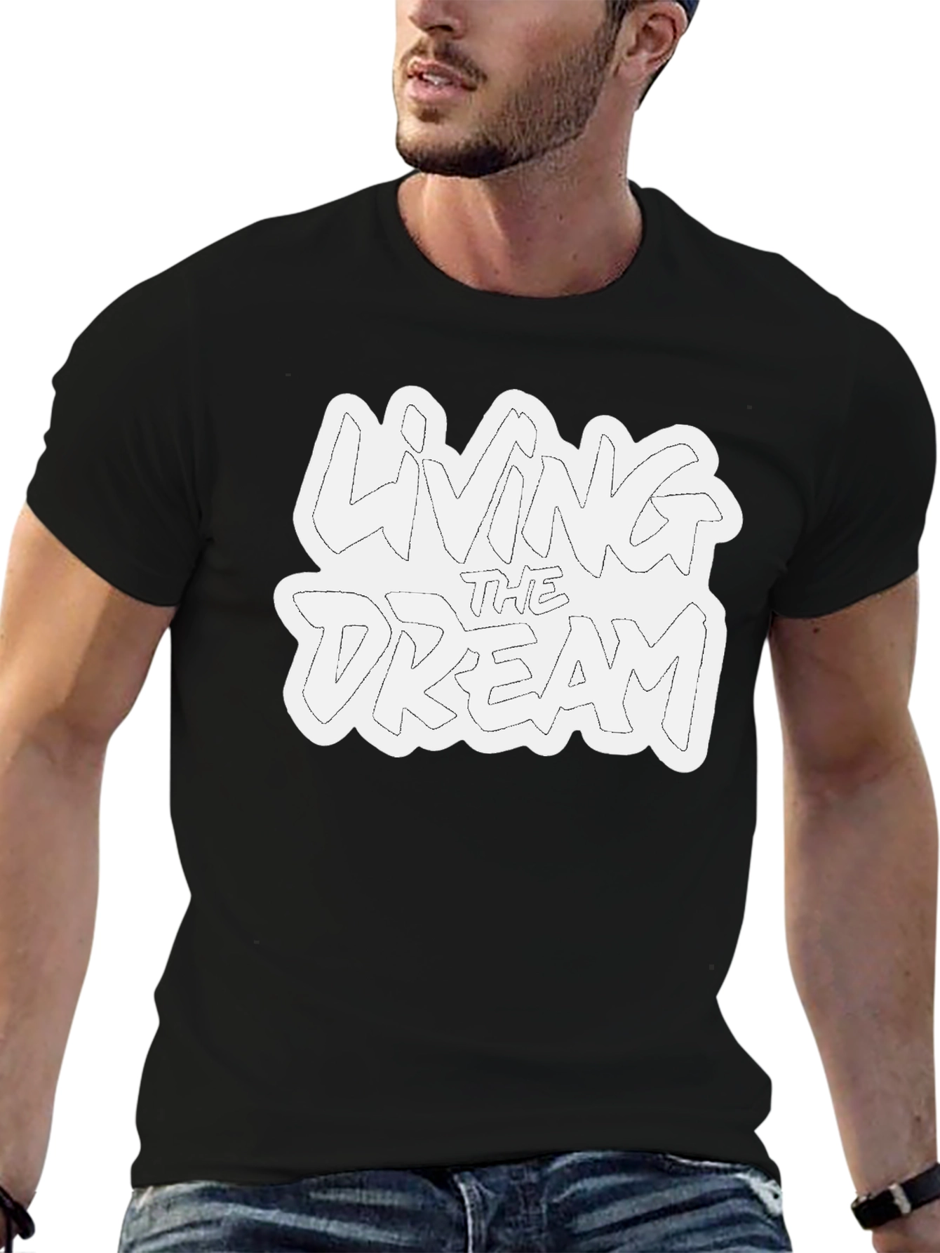 Living the Dream Black Graphic Tee
