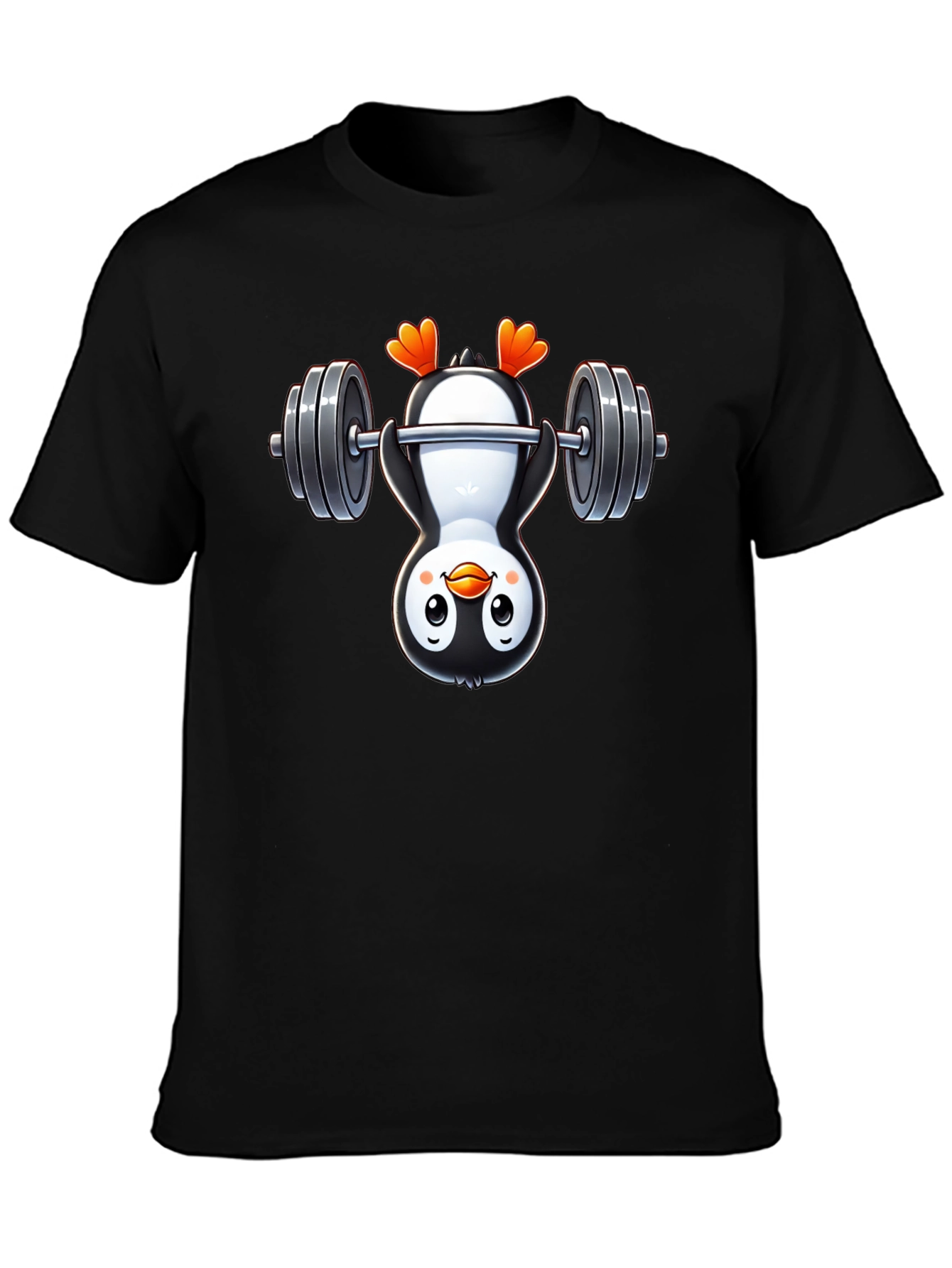 Penguin Gymnast T-Shirt - Black Cotton Tee
