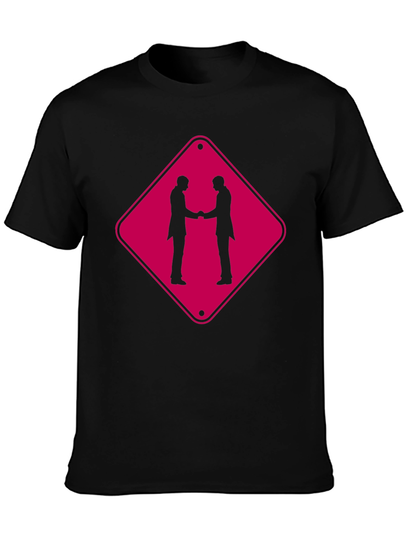 Handshake Graphic T-Shirt - Black