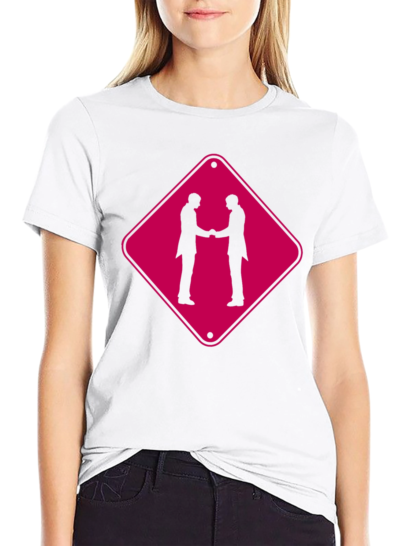 Handshake Graphic T-Shirt - Black