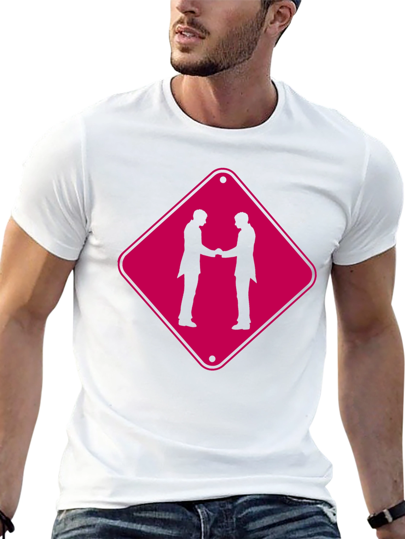 Handshake Graphic T-Shirt - Black