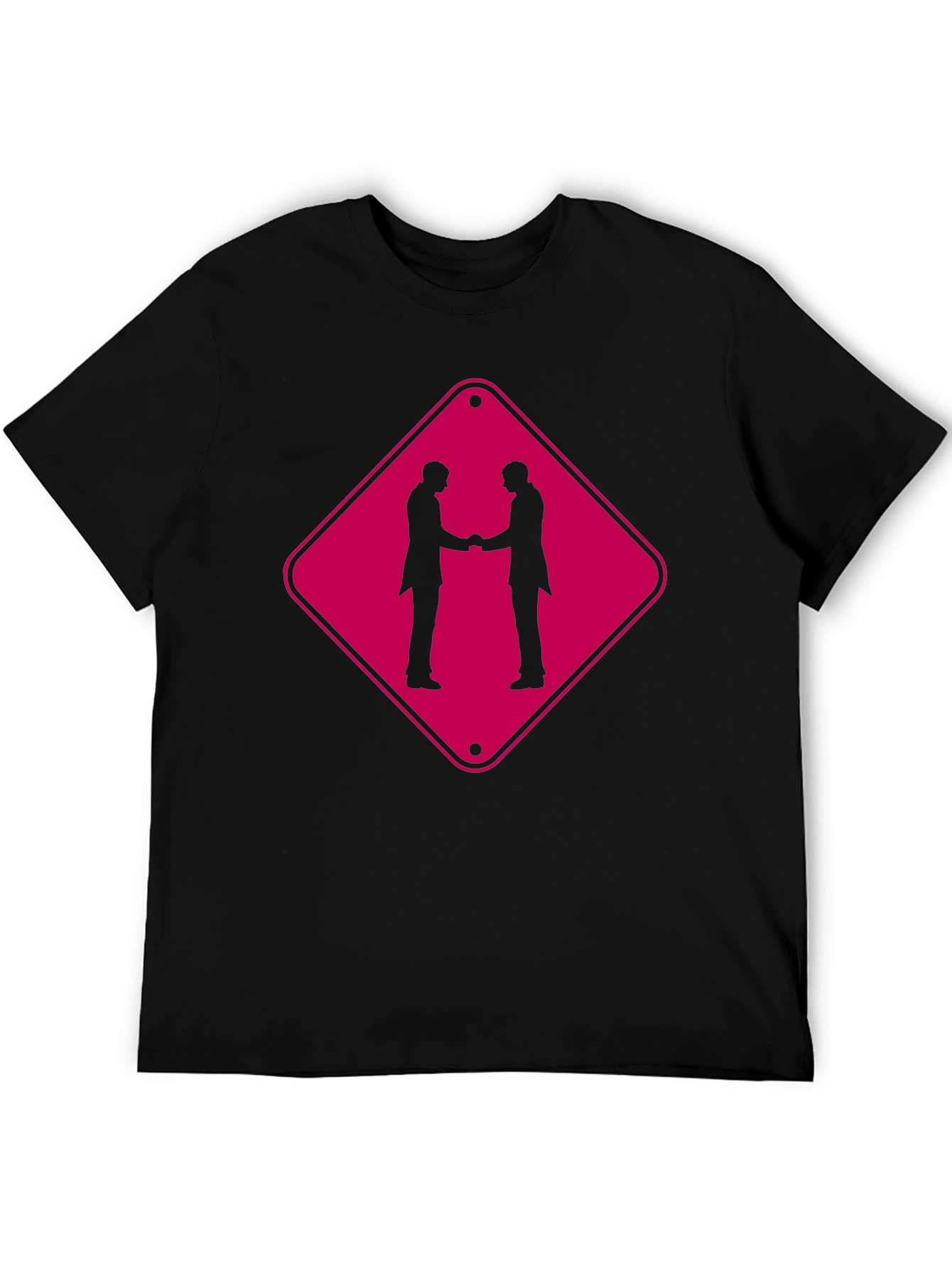 Handshake Graphic T-Shirt - Black