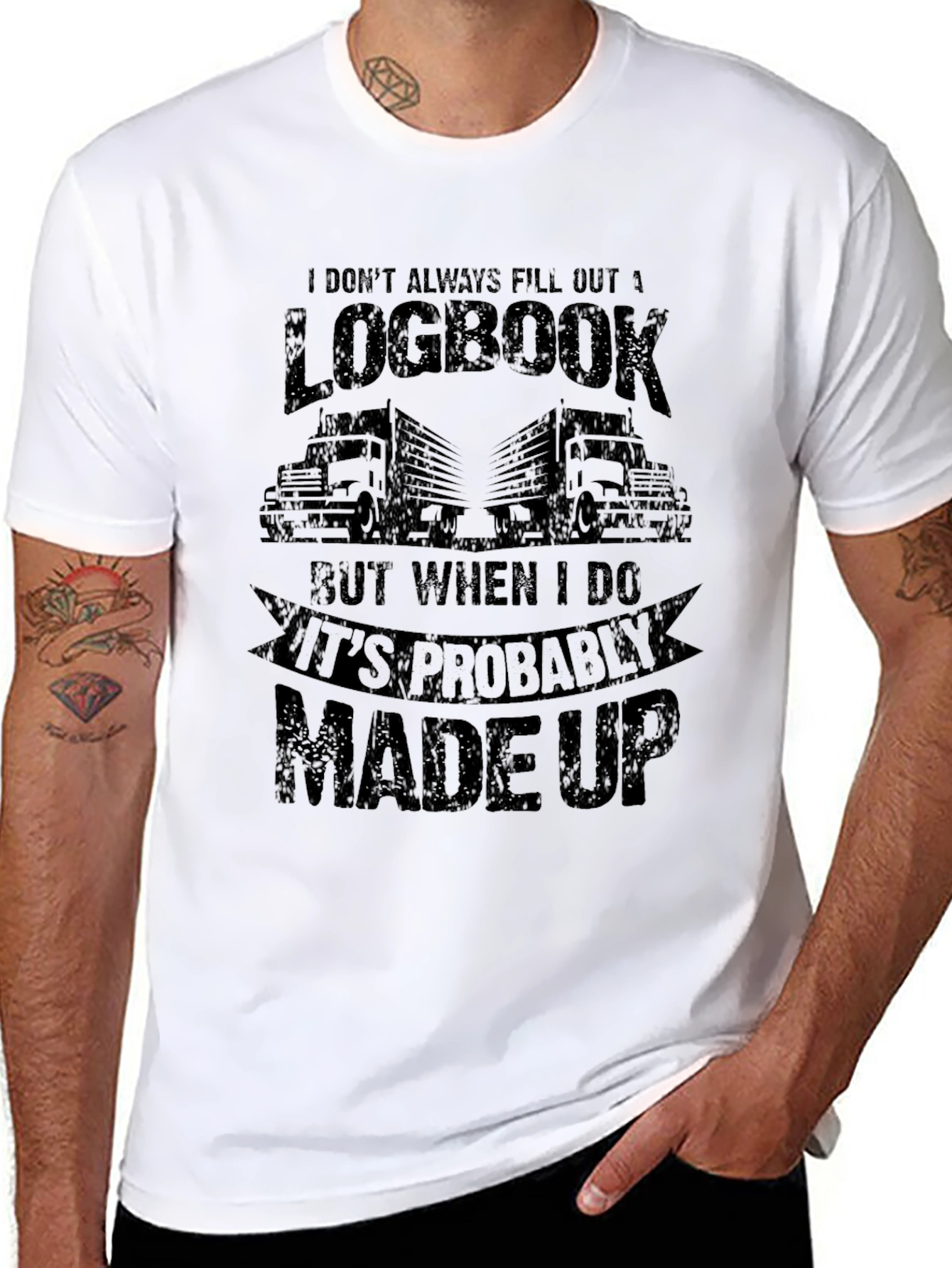 Funny Trucker Logbook T-Shirt
