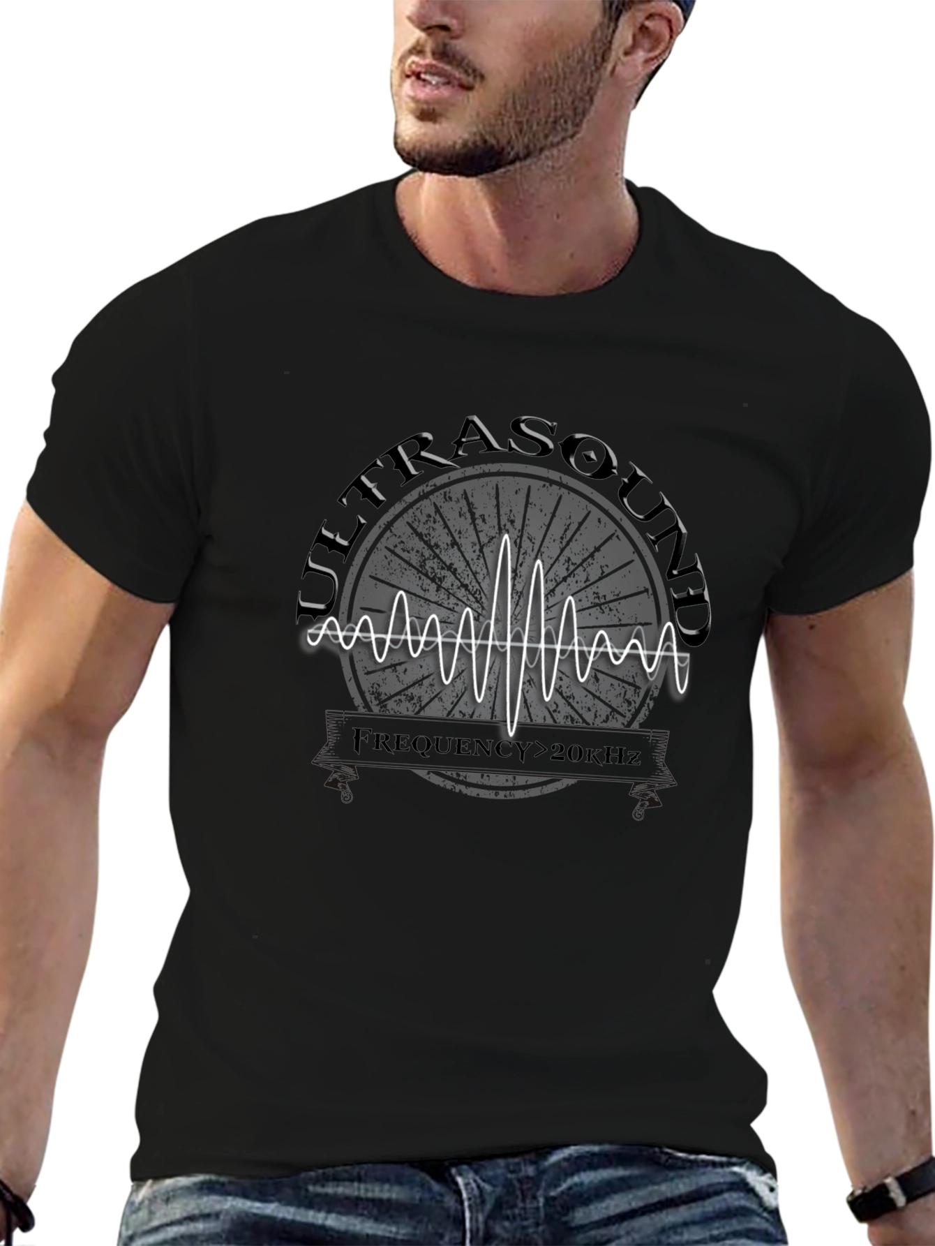 Ultrasound Frequency T-Shirt - Science Graphic Tee