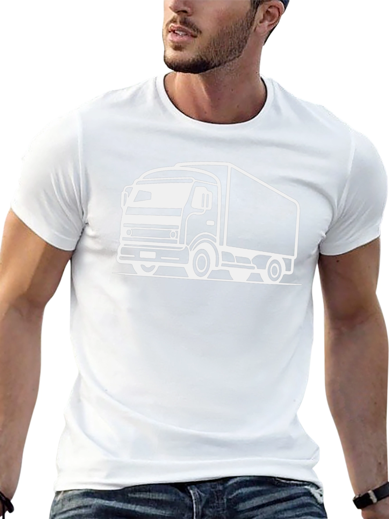 Truck Graphic Tee - Black Cotton Blend