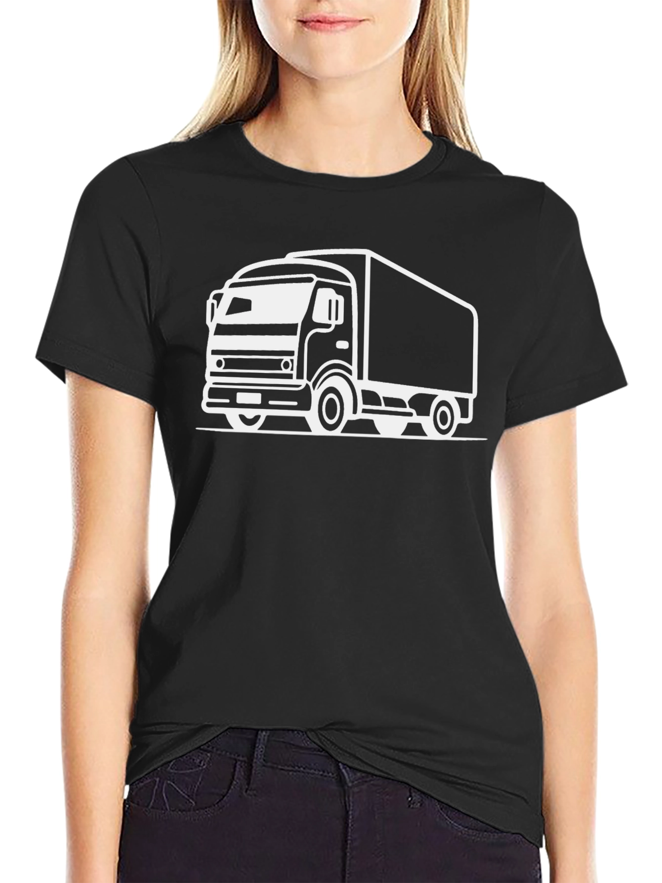Truck Graphic Tee - Black Cotton Blend