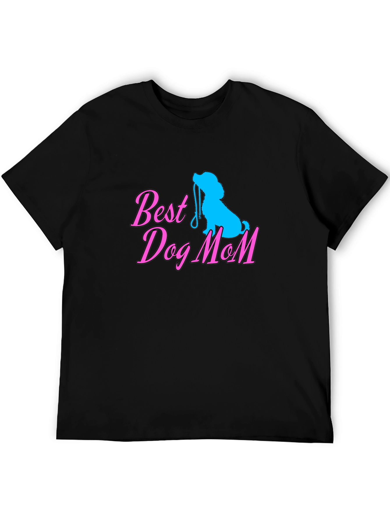 Best Dog Mom Black T-Shirt Cute Dog Lover Tee