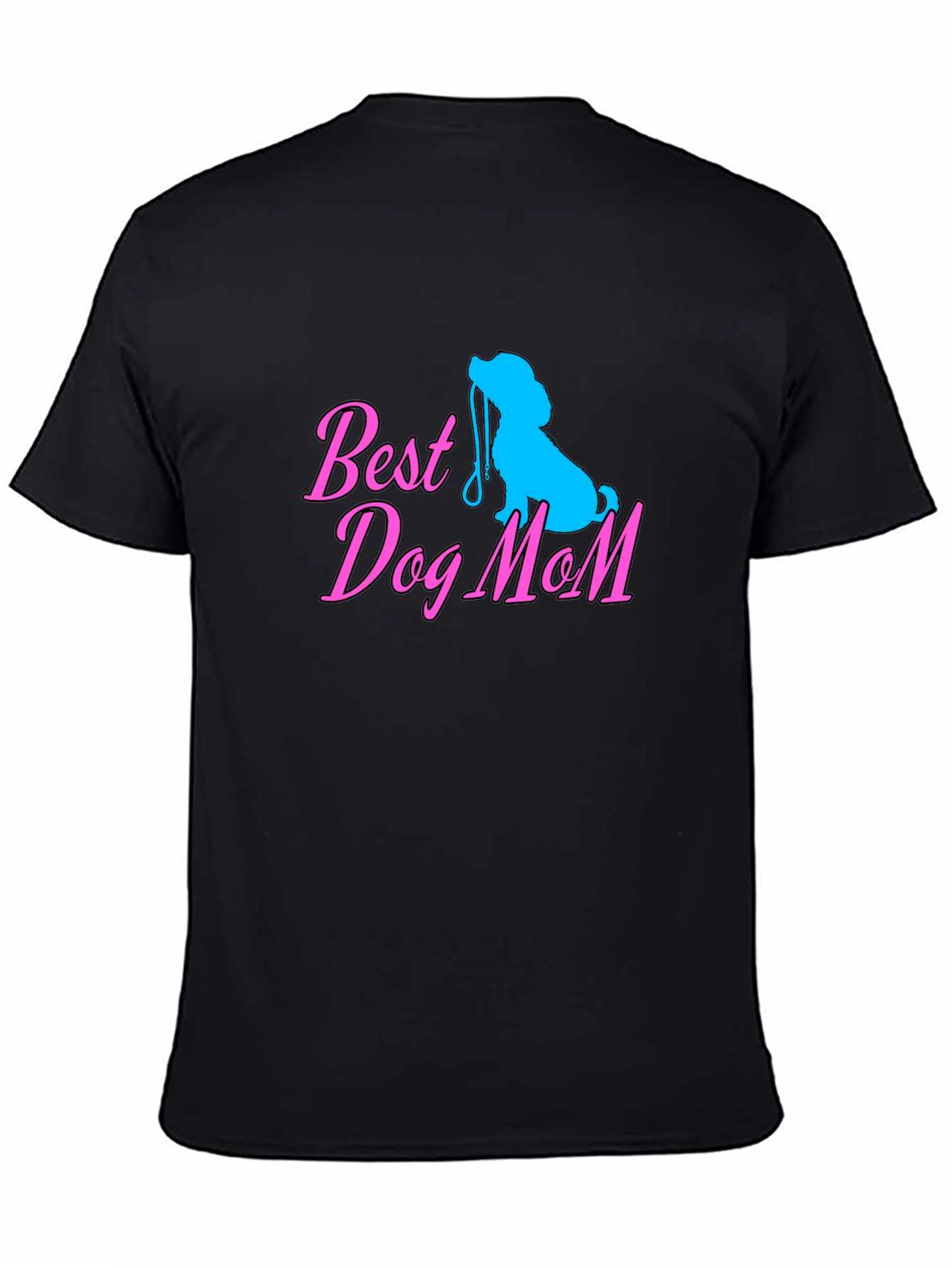 Best Dog Mom Black T-Shirt Cute Dog Lover Tee