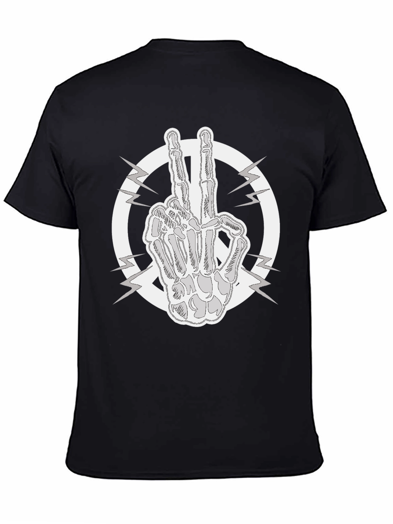 Peace Sign Skeleton Hand T-Shirt